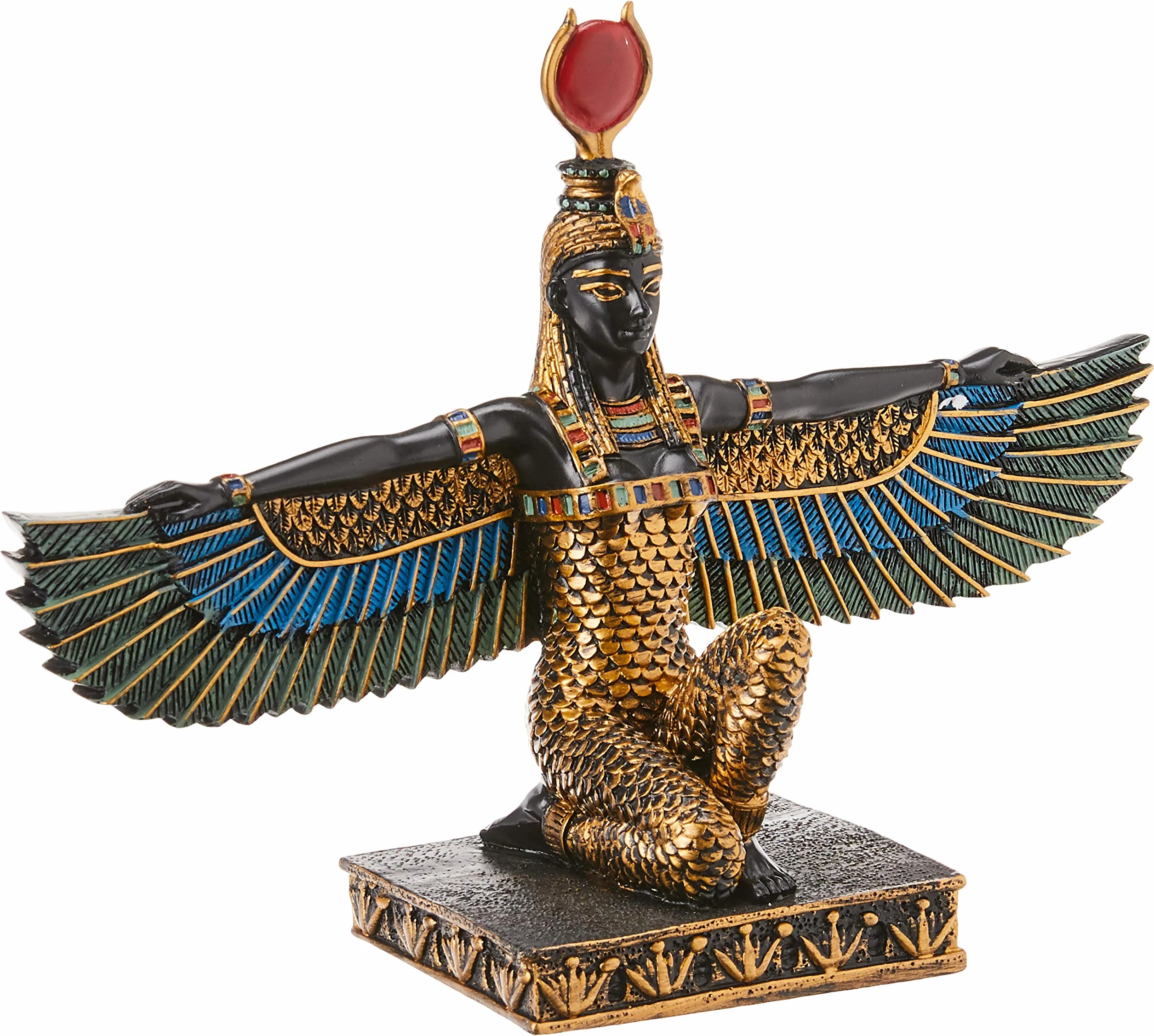 Design Toscano, piękna egipska statuetka dekoracyjna, żywica poliestrowa, pełna, 23 cm