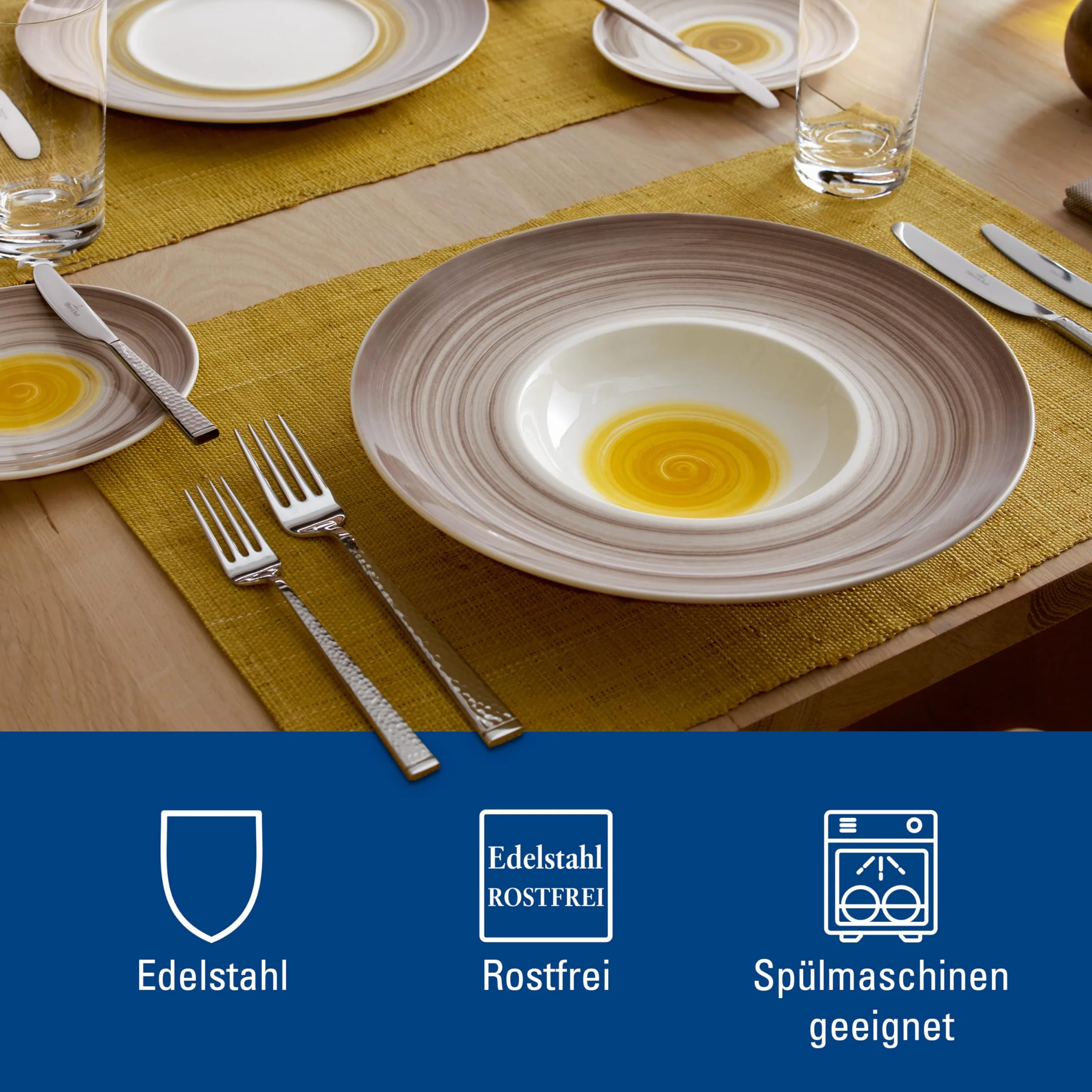 Villeroy & Boch Blacksmith Zestaw Sztućców, Stal Nierdzewna, Srebrny, 70 Części