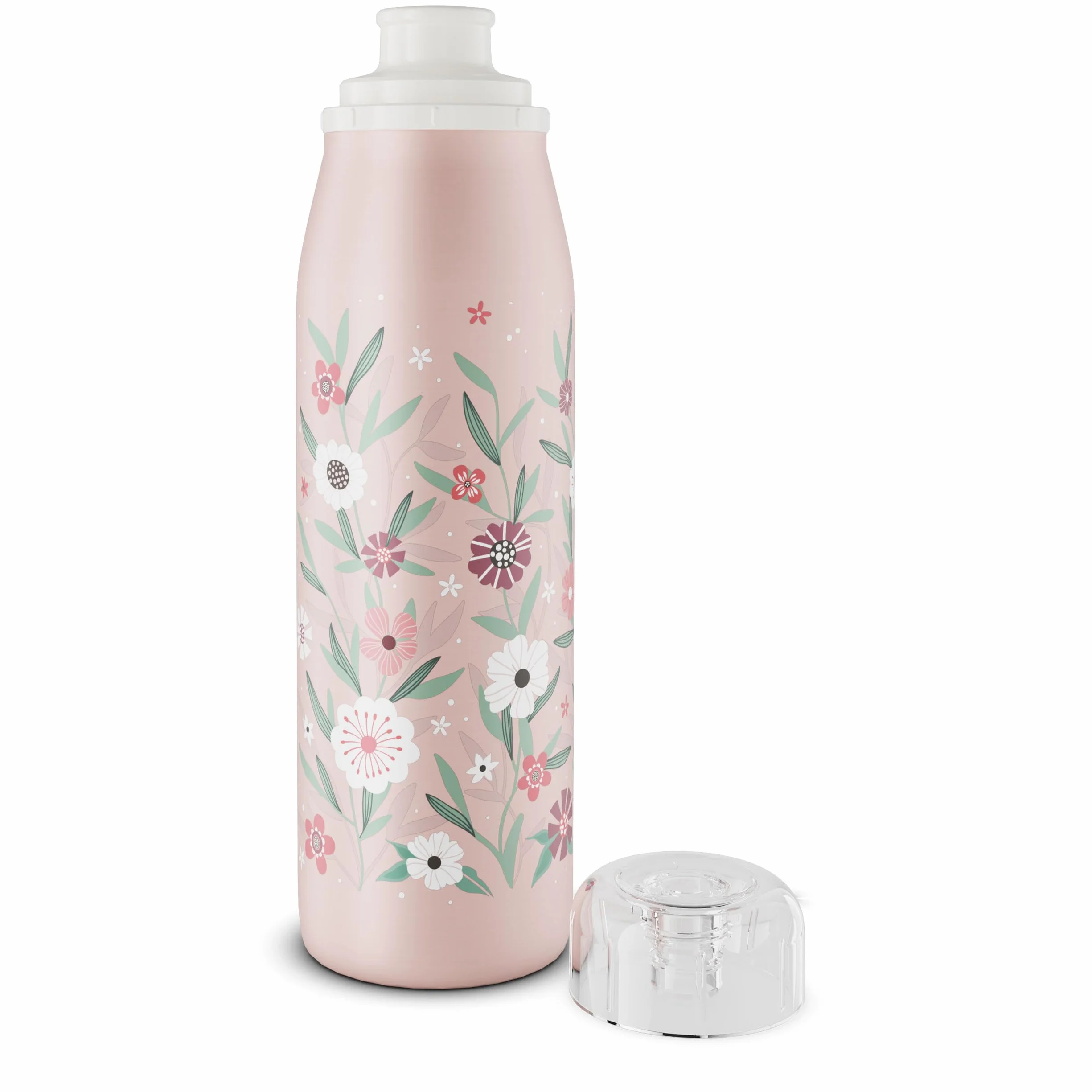 alfi Kids ISO BOTTLE 500 ml, różowa, pastelowa, termoizolacyjna butelka dla dzieci, stal nierdzewna, absolutnie szczelna, z zakrętką, utrzymuje ciepło przez 12 godzin, zimno przez 24 godziny, butelka