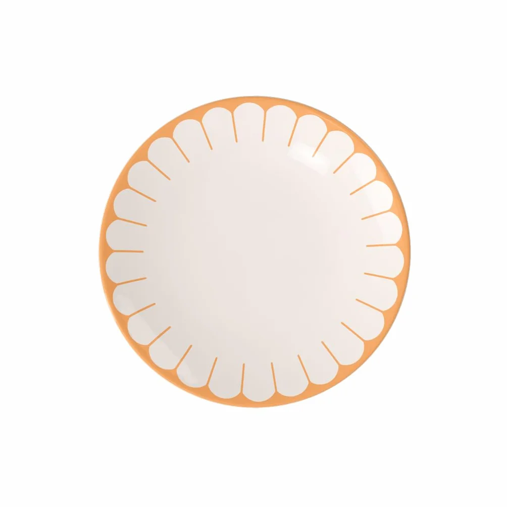 Villeroy & Boch Talerz obiadowy Fleur Soleil, żółty, nadaje się do mycia w zmywarce, nadaje się do kuchenki mikrofalowej, duży talerz, naczynia ceramiczne, możliwość układania w stos, pomarańczowy
