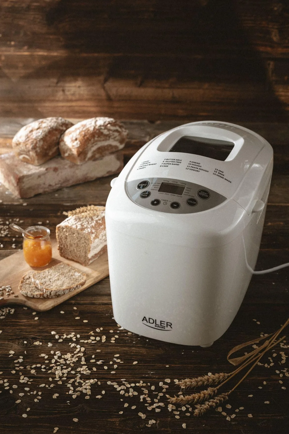 Adler ad6019 Bread Maker Automat do Pieczenia Chleba, 220 W, Biały
