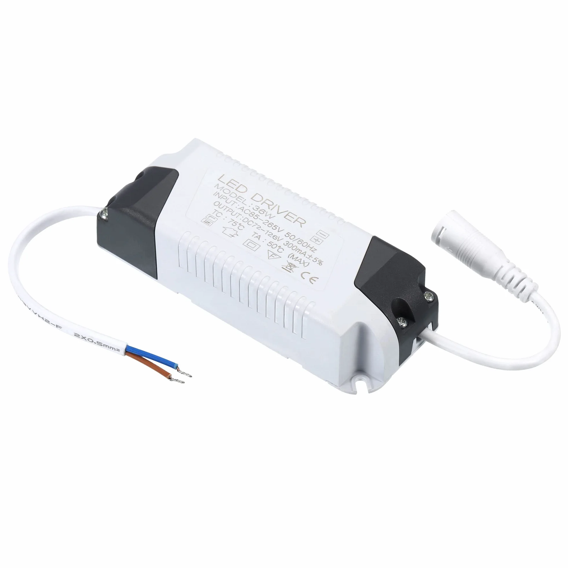 PATIKIL 36W 300mA Napęd LED, AC 85-265 V Wyjście 72-126V DC Złącze żeńskie Stały Prąd Zaczerwienienie Zewnętrzny Transformator Zasilacz LED Lampa sufitowa