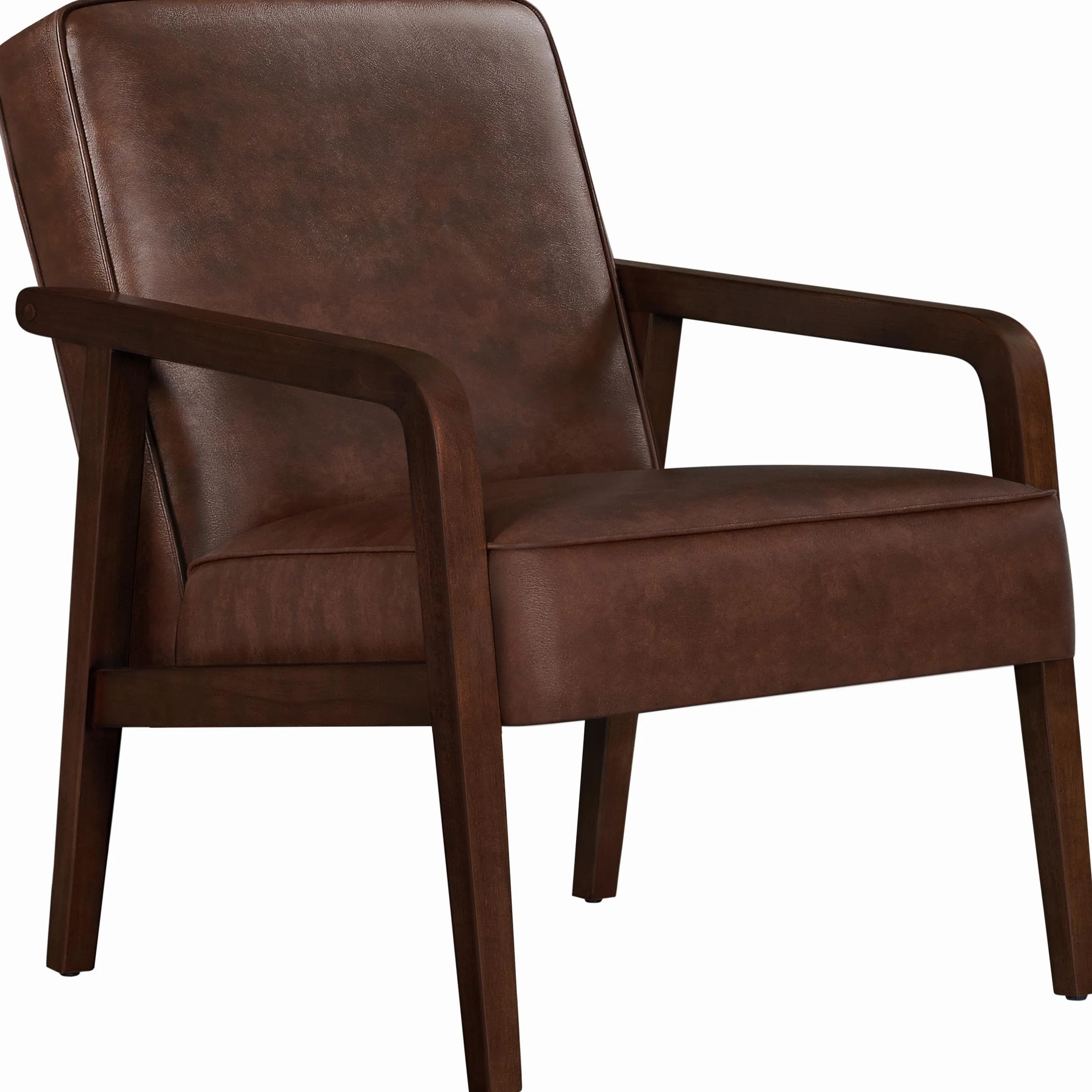 Yaheetech Fotel tapicerowany w stylu vintage, fotel telewizyjny, fotel do czytania, pojedyncza sofa do salonu, sypialni, biura, recepcji, kina domowego, na balkon, ciemnobrązowy