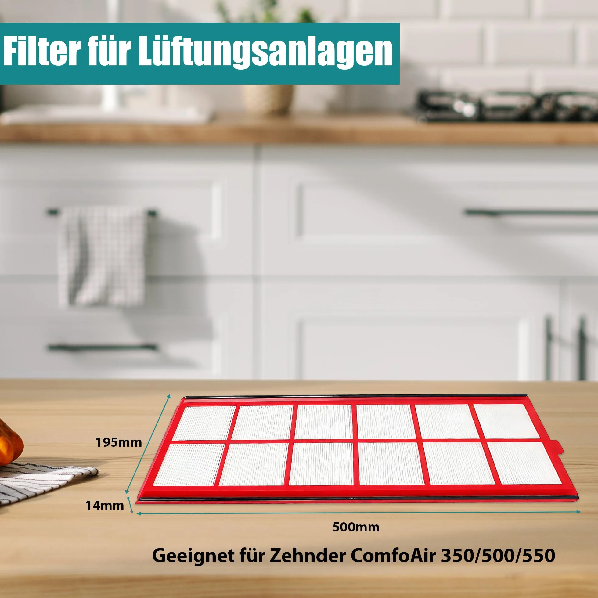 Zestaw filtrów do urządzenia wentylacyjnego Zehnder ComfoAir 350/500/550 Wernig G90-380 G90-500 filtr powietrza G4 / F7 (2 sztuki) filtr wentylacyjny 400100084