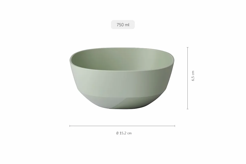 Mepal Miska do Serwowania Silueta, 4 Sztuki, Nadaje Sie do Zmywarki i Kuchenki Mikrofalowej, Salaterka, do Tapas, Zastawa Stołowa, 750 Ml, Biały (Nordic White)