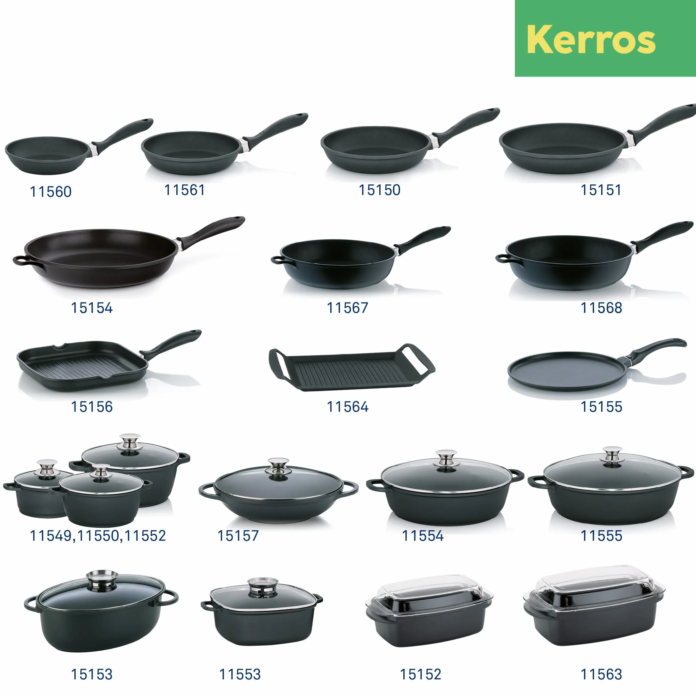 Kela Patelnia do duszenia z odlewu aluminiowego, 32 cm wysokości krawędzi Kerros, indukcyjna patelnia do serwowania z pokrywką, patelnia do paelli, czarna