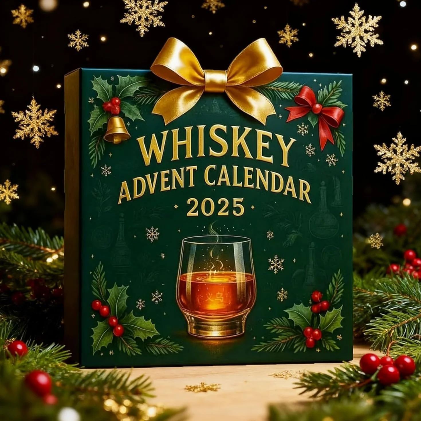 Pudełka z kalendarzem adwentowym whisky na rok 2025, 24 wisiorki premium z whisky do świątecznego odliczania i dawania prezentów, codzienna podróż degustacyjna po świecie whisky - z mo Graphic Design