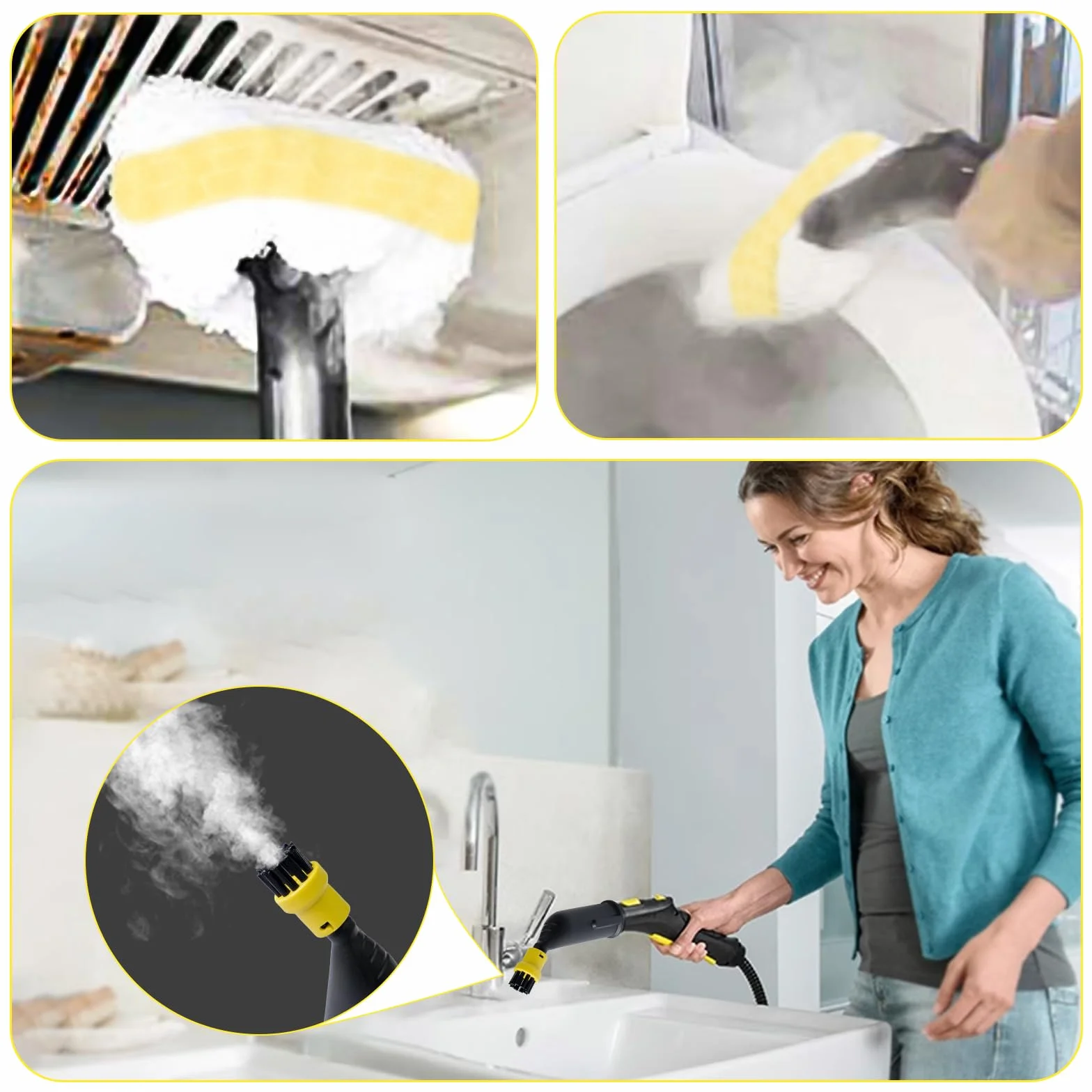 Kärcher Easyfix akcesoria do odkurzacza parowego SC1 SC2 SC3 SC4 SC5 zestaw szczotek okrągłych