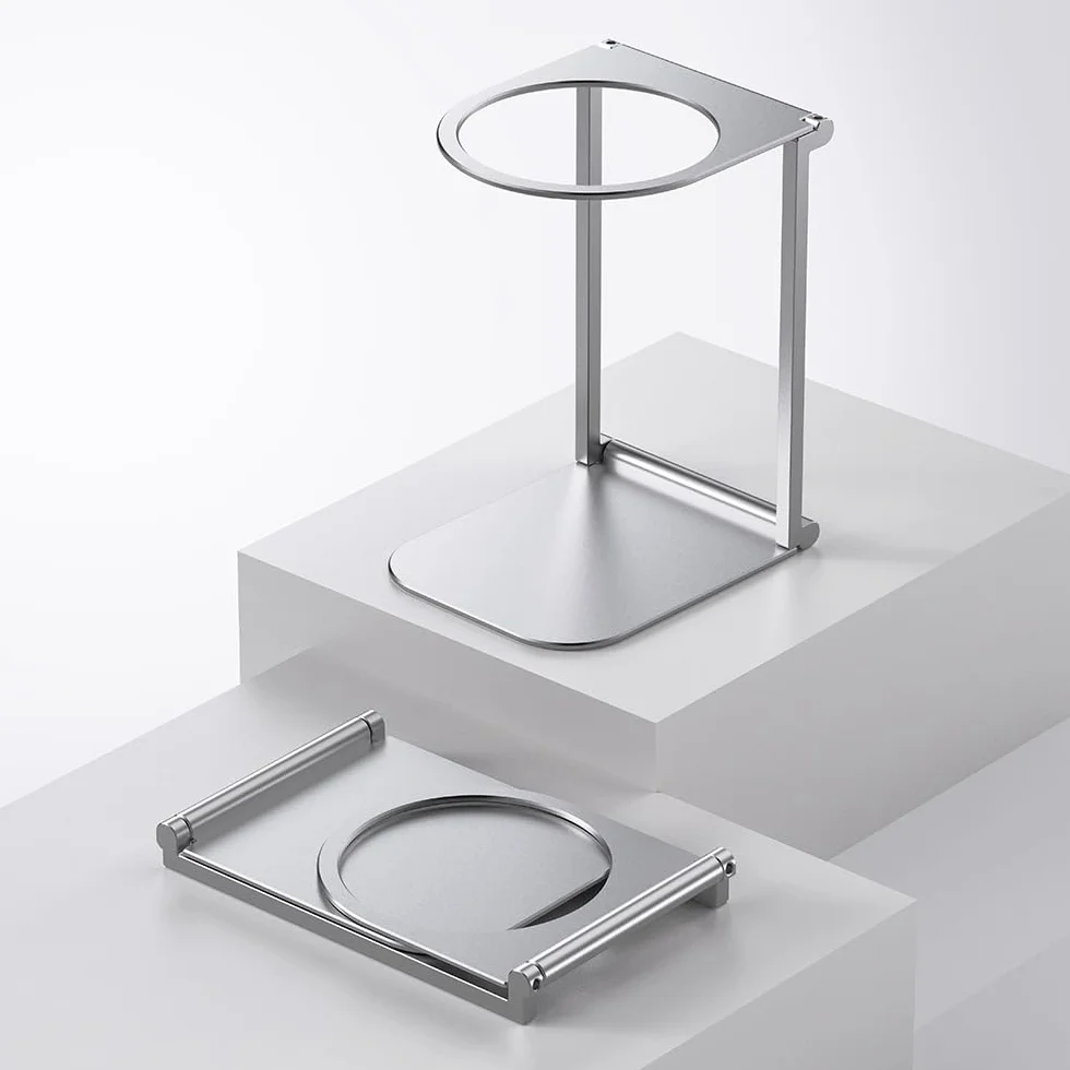 Stojak na kawę, ręcznie parzony, przenośny i składany, ze stopu aluminium, uchwyt na filtr do kawy z podstawą, nadaje się do przenośnego ekspresu do kawy ICARE KF-JN-01