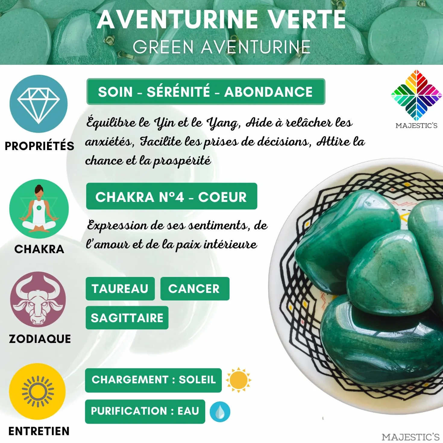 Wahadło wróżbiarskie Radiesthesie Aventurine Verte