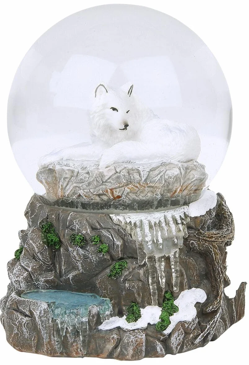 Nemesis Now Strażnik północy kuli śnieżnej, szary (LP) 14,5 cm