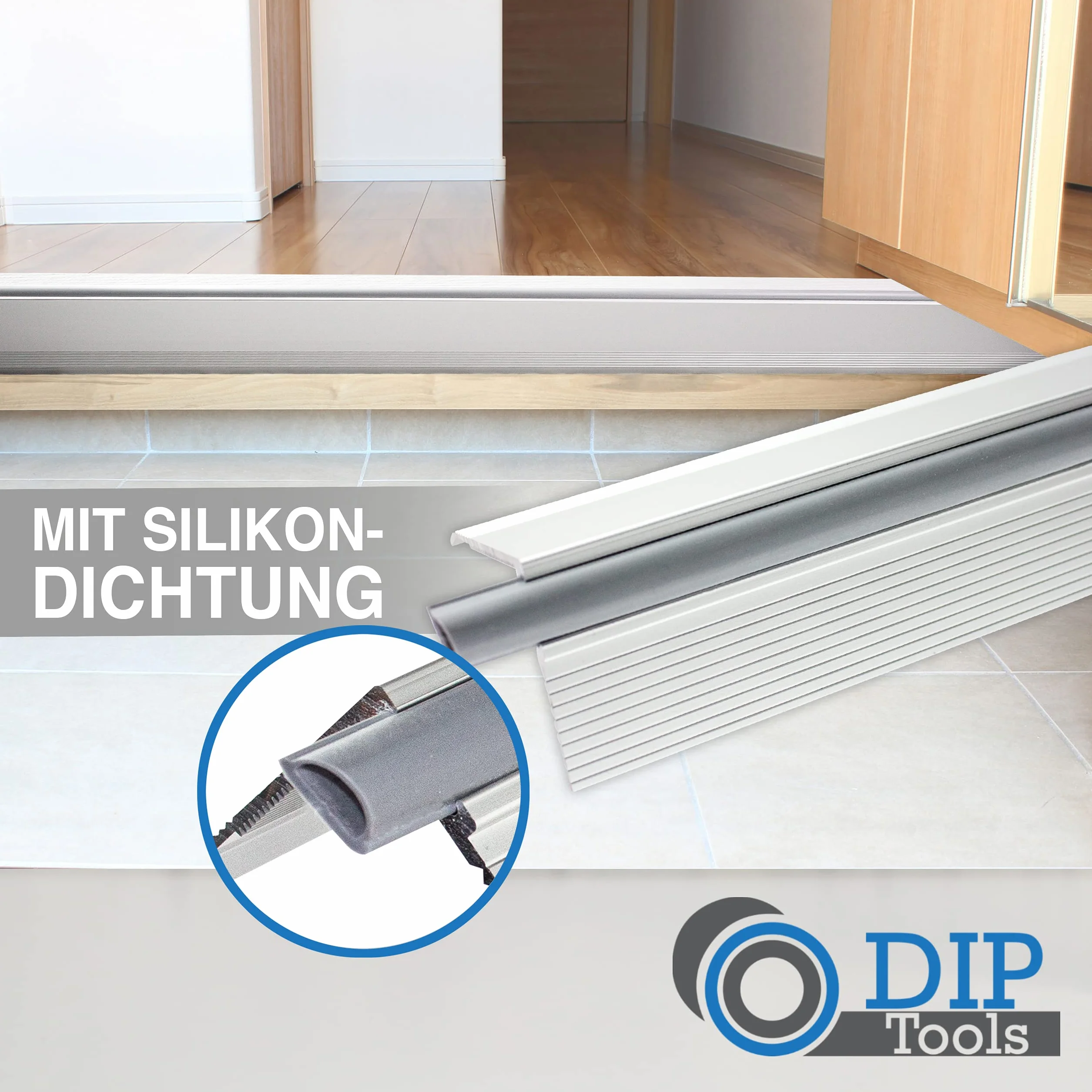 Wysokiej jakości aluminiowy próg kątowy – uszczelka do drzwi samoprzylepna – stoper do drzwi 100 cm – stoper przeciągów