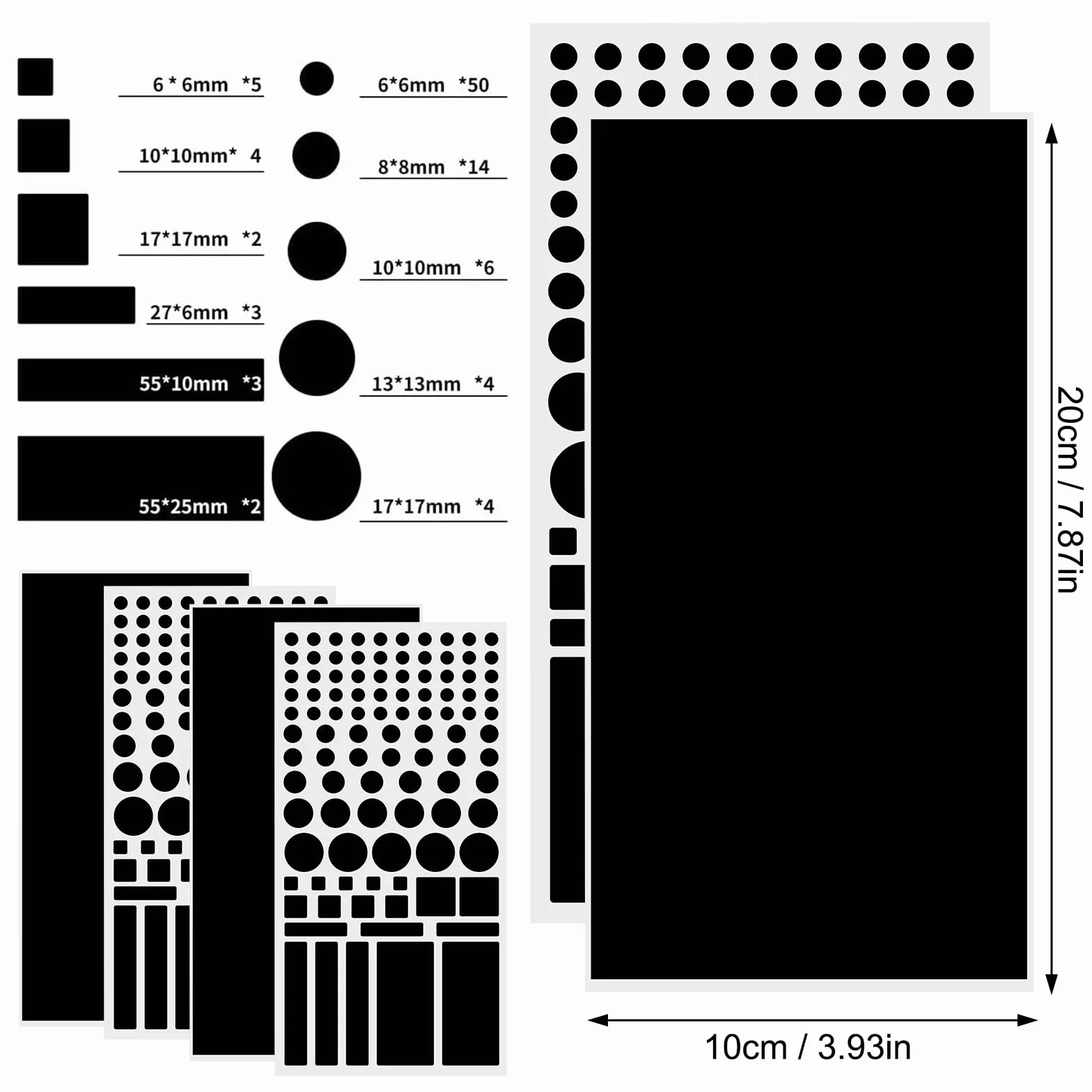 4 arkusze naklejki blokujące światło, blokowanie światła LED Blocking Blocks 50% ~ 80%/100% świateł, filtry LED Ściemnianie, naklejki na routery zegarki AGD