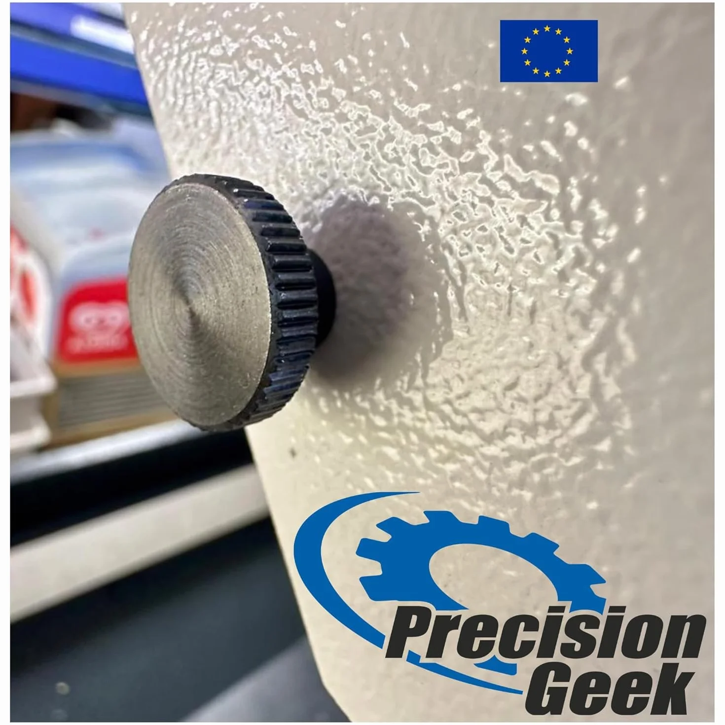 Precisiongeek Czarna stalowa śruba nasadowa śruby radełkowane DIN 464 (10, M3 x 8 mm)