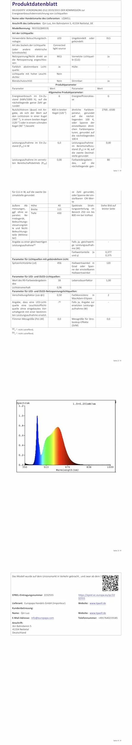 LQWELL® Lampa biurkowa LED o zmiennej intensywności, 5 kolorów, 10 poziomów jasności, przyjazna dla oczu lampka nocna, ładowanie USB, sterowanie dotykowe i funkcja pamięci biurowej