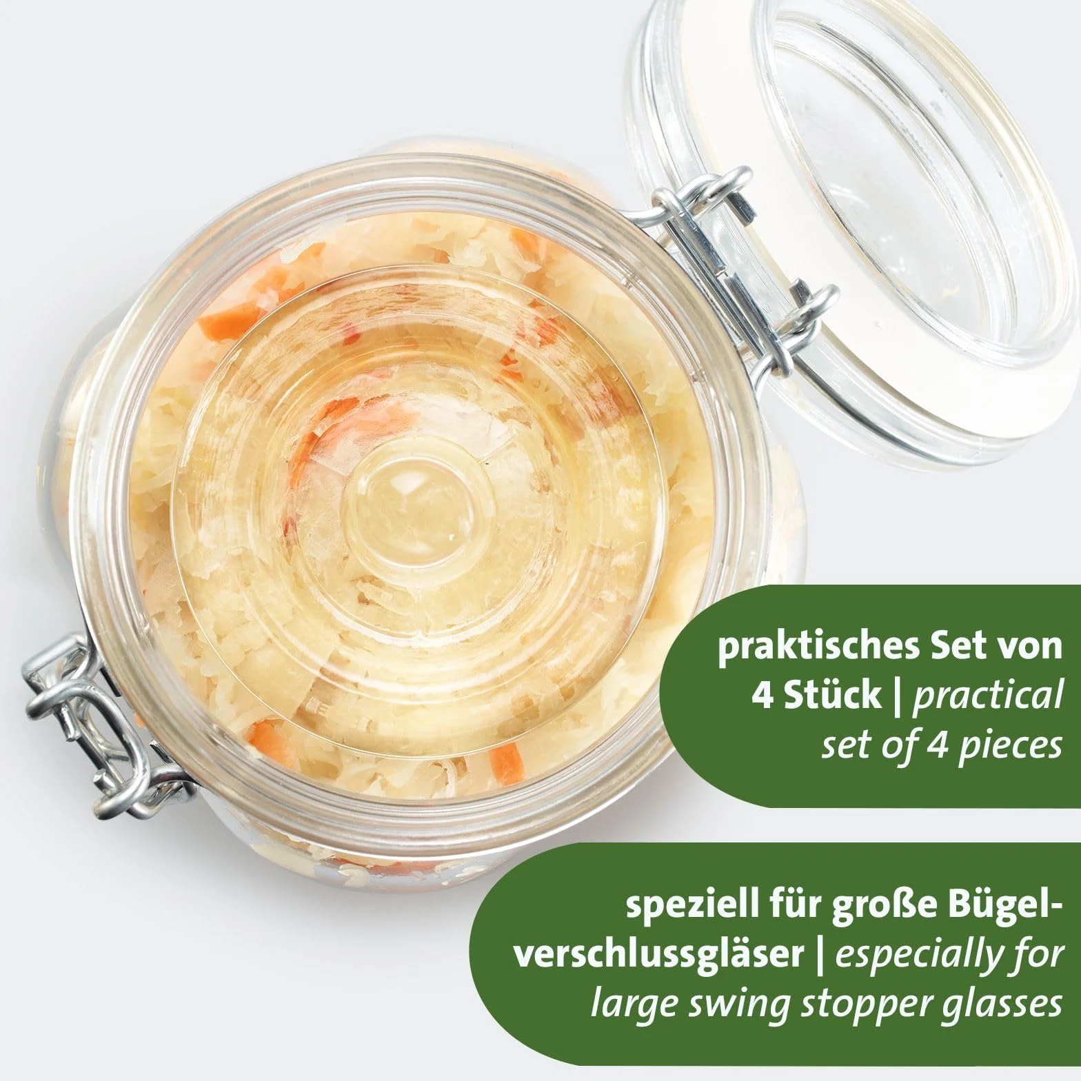Westmark Masy fermentacyjne szklane ciężarki Ø 8 cm 4 szt.