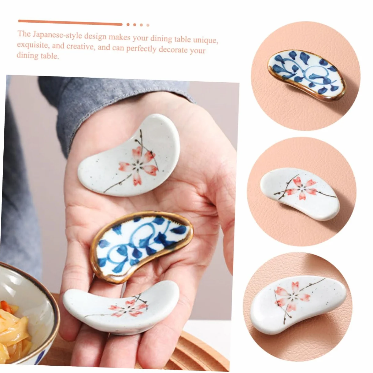 4 Sztuki Stojak Na Pałeczki Podkładka Pod Łyżkę Ceramiczne Podstawki Pod Pałeczki Stojak Na Pałeczki Japońska Podstawka Pod Pałeczki Uchwyt Na Pałeczki Ceramiczna Podstawka Pod