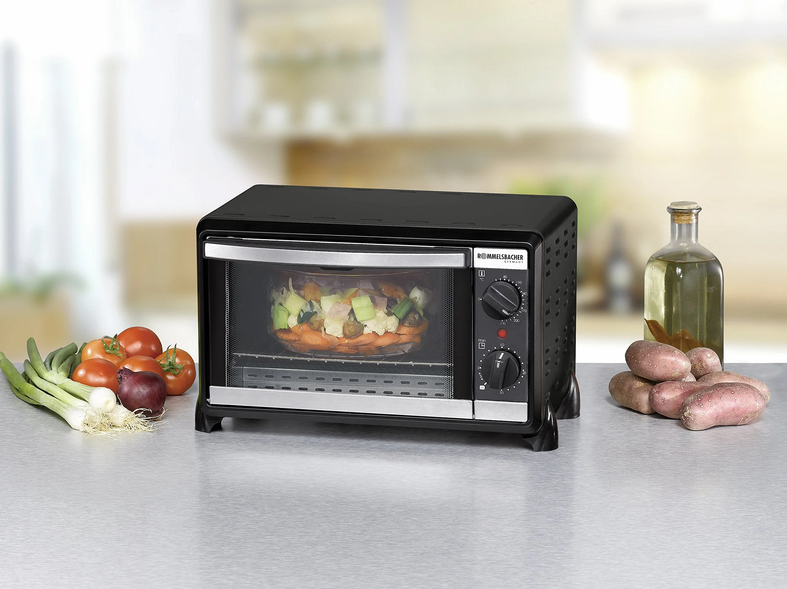 Rommelsbacher BG 950 - Piekarnik (Kuchenka elektryczna, 10 l, 80-230 °C, Czarny, obrotowy, 1 m)