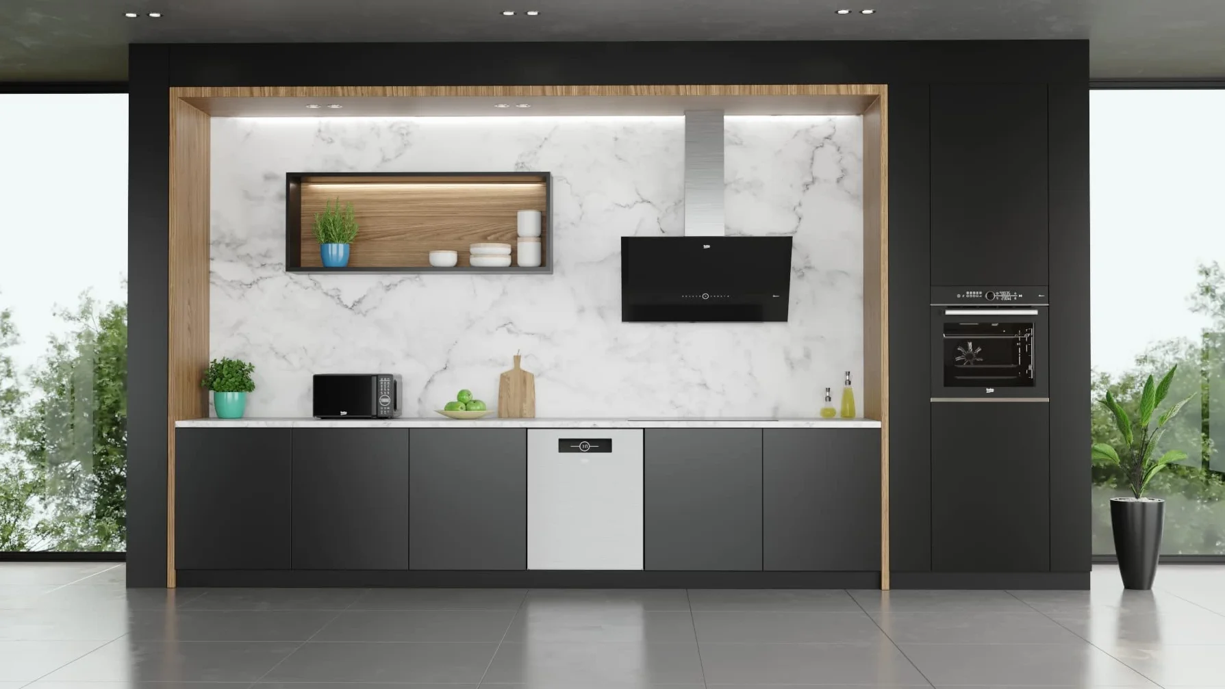 Beko - MGC20130BB - Kuchenka mikrofalowa z grillem 20 litrów, 1000 W, Cyfrowy zegar, Wolnostojący, 10 Poziomów Mocy - Czarny