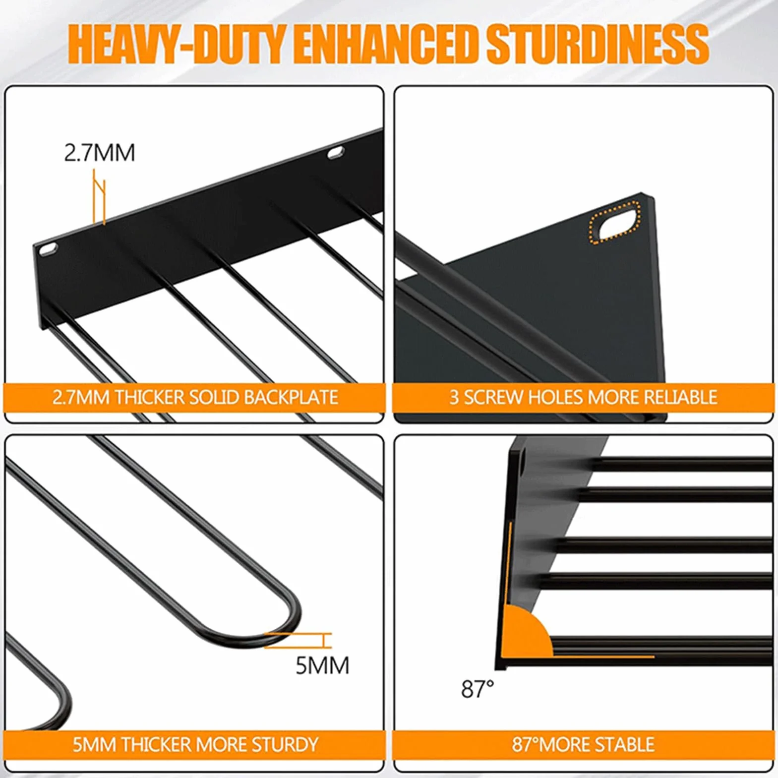 41,5 x 23,5 x 6 cm uchwyt ?cienny, wieszak na baga?nik, montowany na ?cianie, metalowy na buty kowbojskie, solidny metalowy wysoki uchwyt na buty, do suszenia butów, organizer do butów