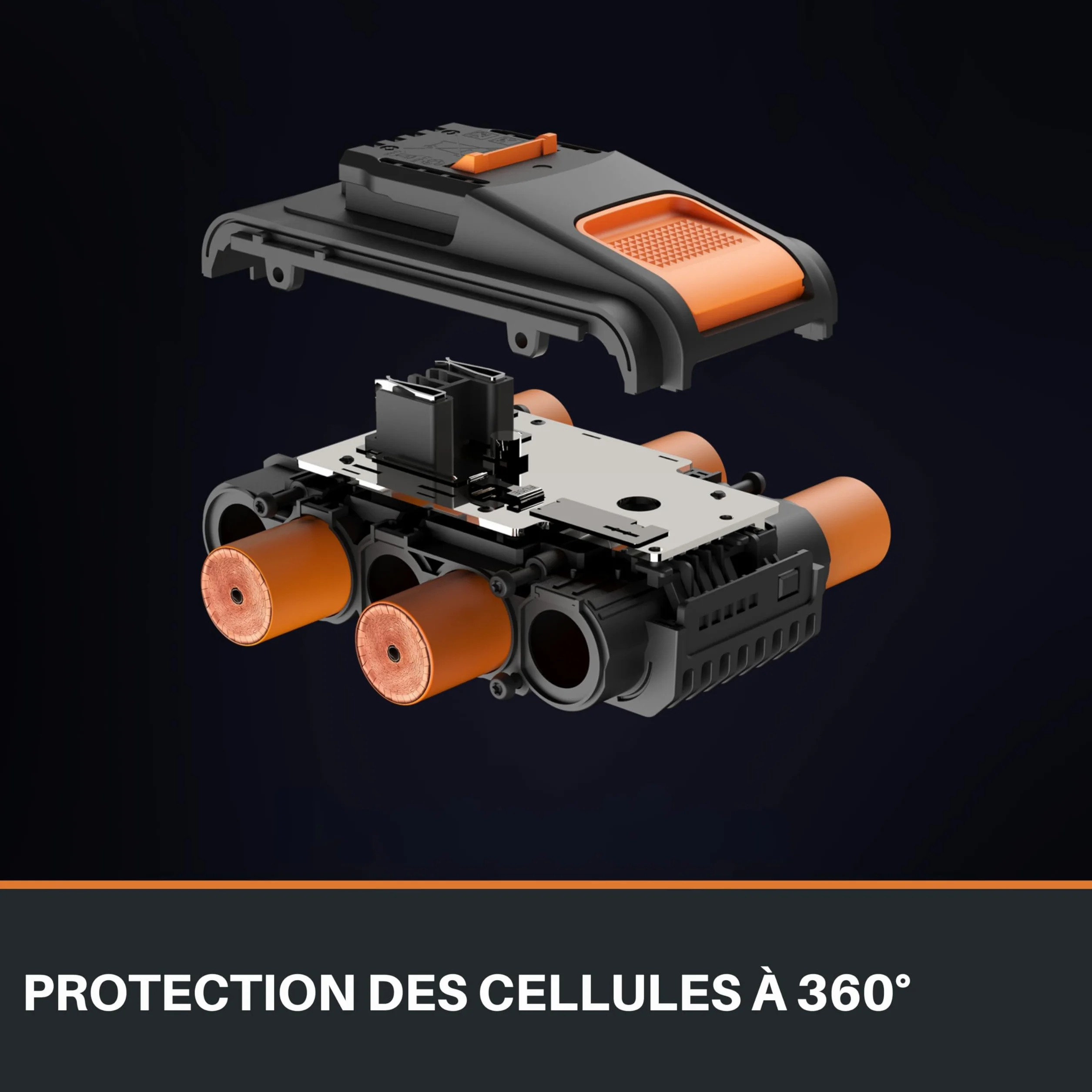 WORX Akumulator Powershare Pro Plus 20V 4Ah WA3646, akumulator o długim cyklu, z technologią o wysokiej wydajności, wbudowanym wskaźnikiem, kompaktowy i lekki, kompatybilny ze wszystkimi narzędziami