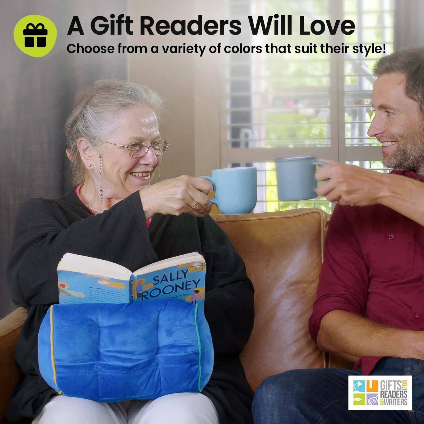 Book Couch iPad Stand | Tablet Stand | Book Holder| Reading Pillow | Reading in Bed at Home | Tablet Lap Rest Cushion | Fun Novelty Gift Idea for Readers, Book Lovers | Phones and eReaders