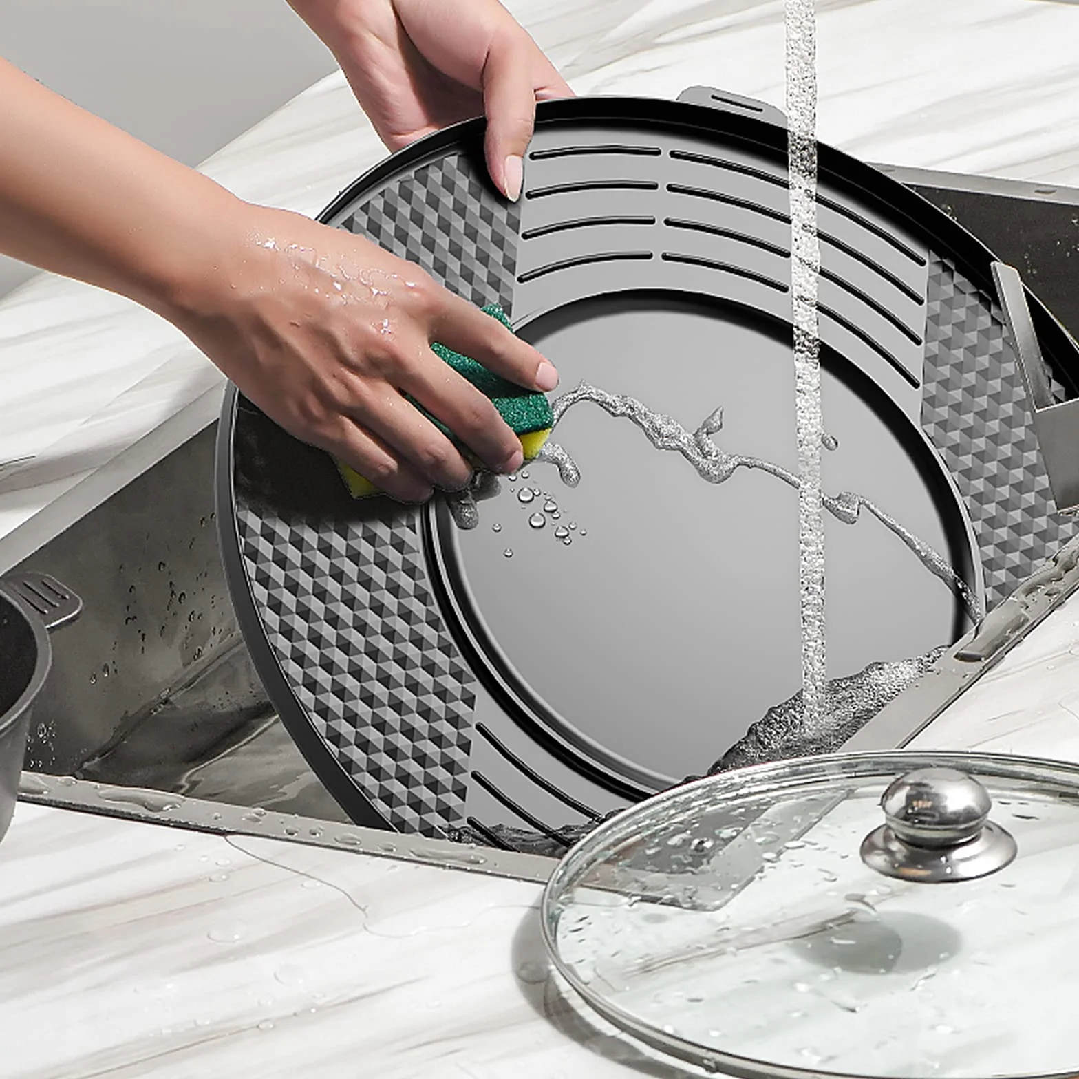 Hot Pot elektryczny garnek 2 w 1, 2200 W, średnica 29 cm/44 cm, elektryczna płyta grzewcza, hotpot 52 x 18,5 cm, dwustronny garnek do gotowania z pokrywką