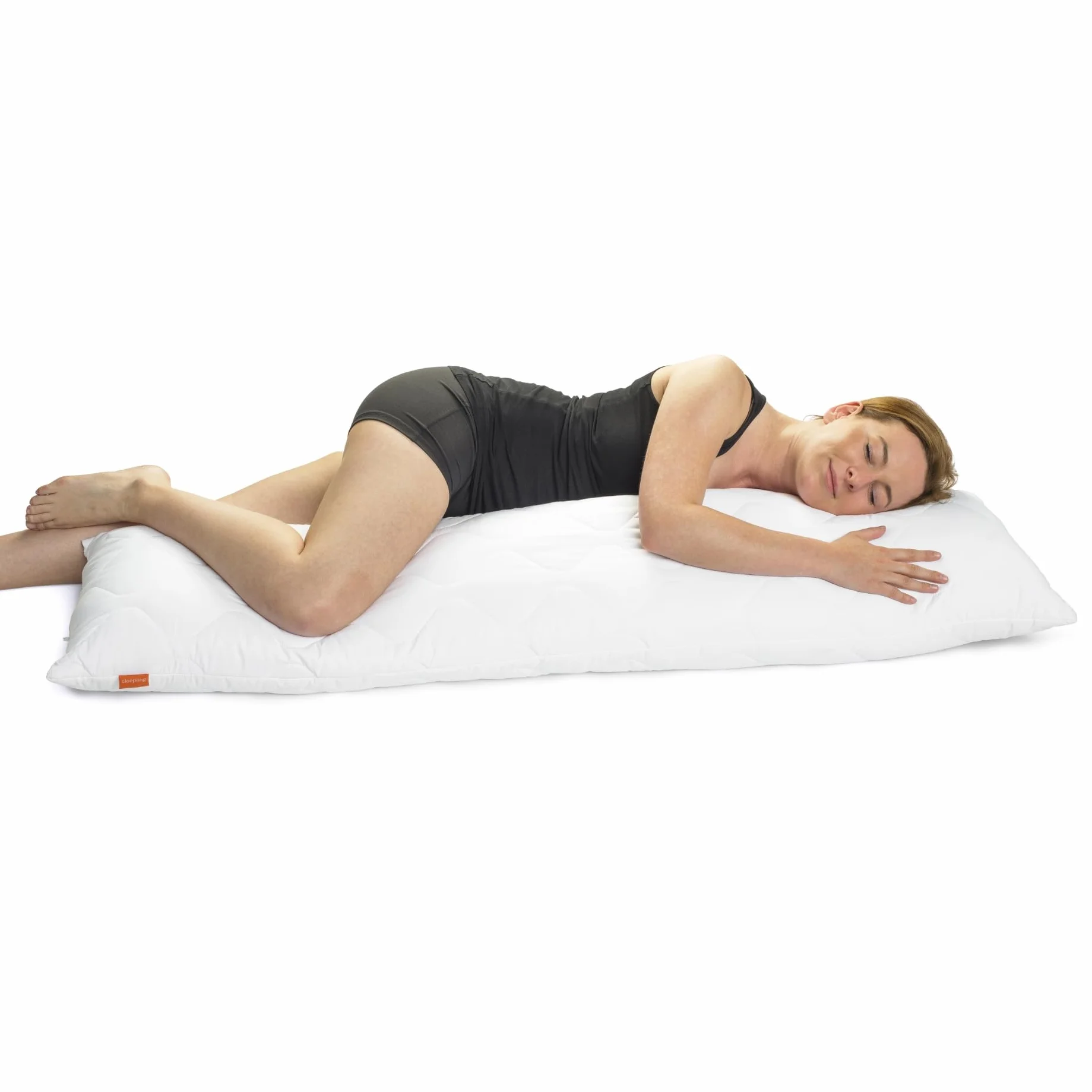 sleepling 190109 poduszka do spania na boku i karmienia, miękka mikrofibra, 40 x 140 cm, waga wypełnienia 6 kg, z zamkiem błyskawicznym, biała