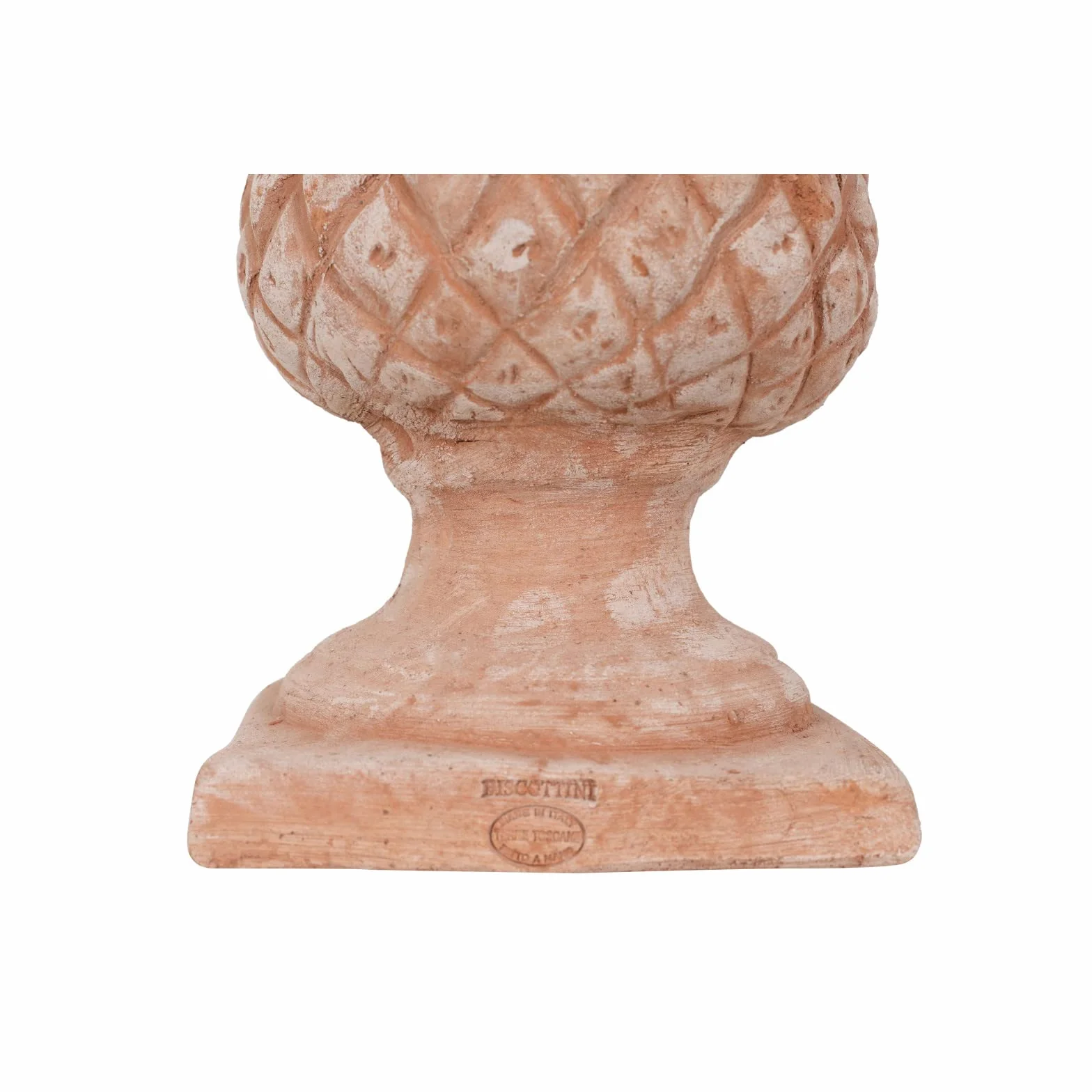 Biscottini Dekoracyjna szyszka z terakoty 27 x 15 x 15 cm | Duże ozdobne szyszki na zewnątrz Made in Italy | Wystrój domu i ogrodu
