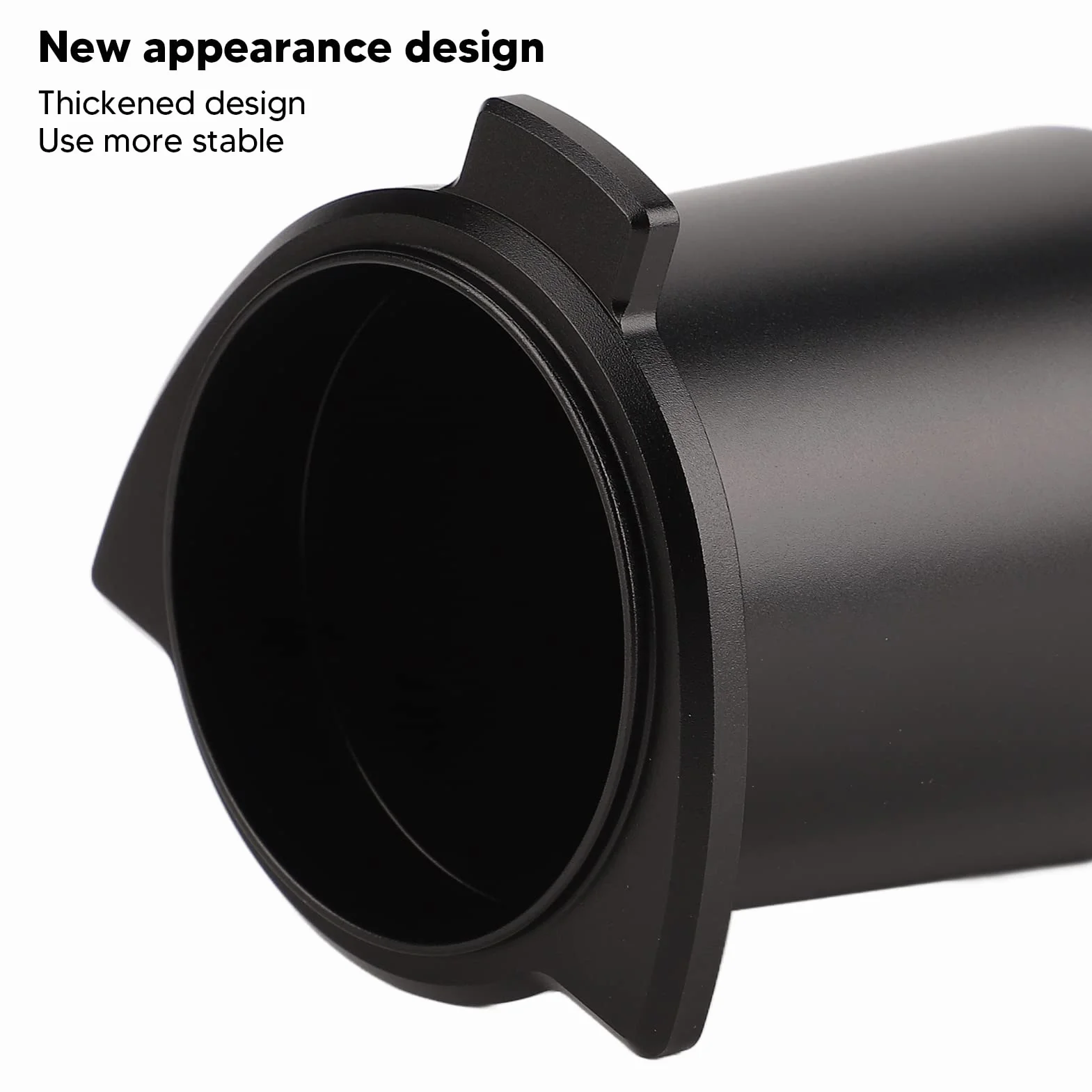 54mm kubek dozujący kawę ze stopu aluminium młynek do kawy espresso kubek w proszku podajnik kawy w proszku część (Black)