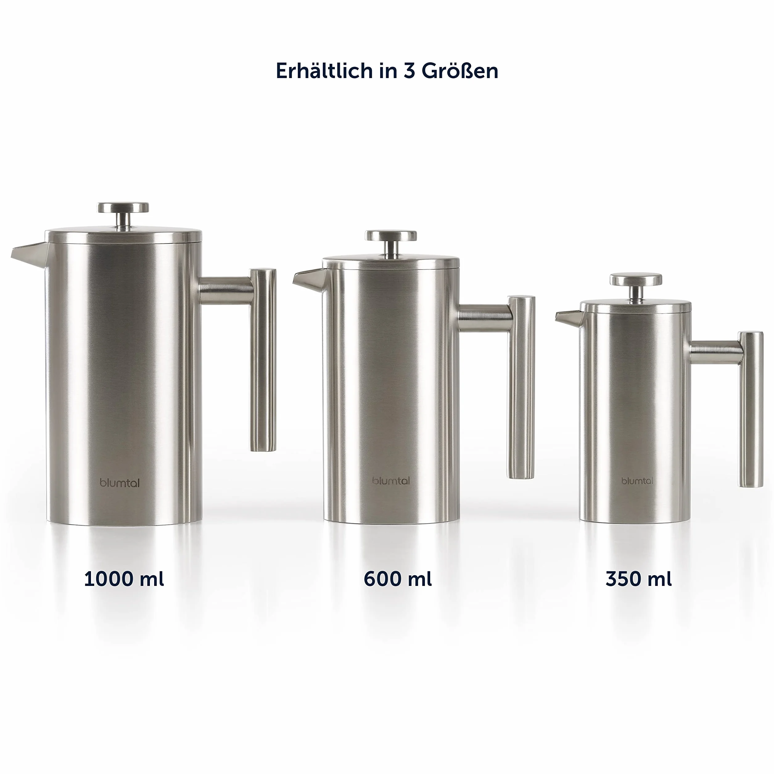 Blumtal French Press 600 ml - Stal nierdzewna, izolacja, miarka, filtr, instrukcja