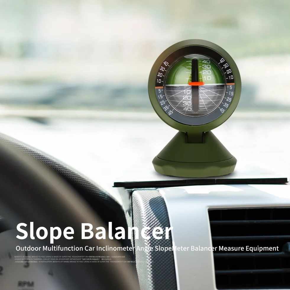 Poziom pochyłomierza samochodu kompas samochodowy zewnętrzny wielofunkcyjny sprzęt pochyłomierza samochodowego miernik nachylenia kąta balanser Luminous High Precise Car Compass Clinometer Indicator