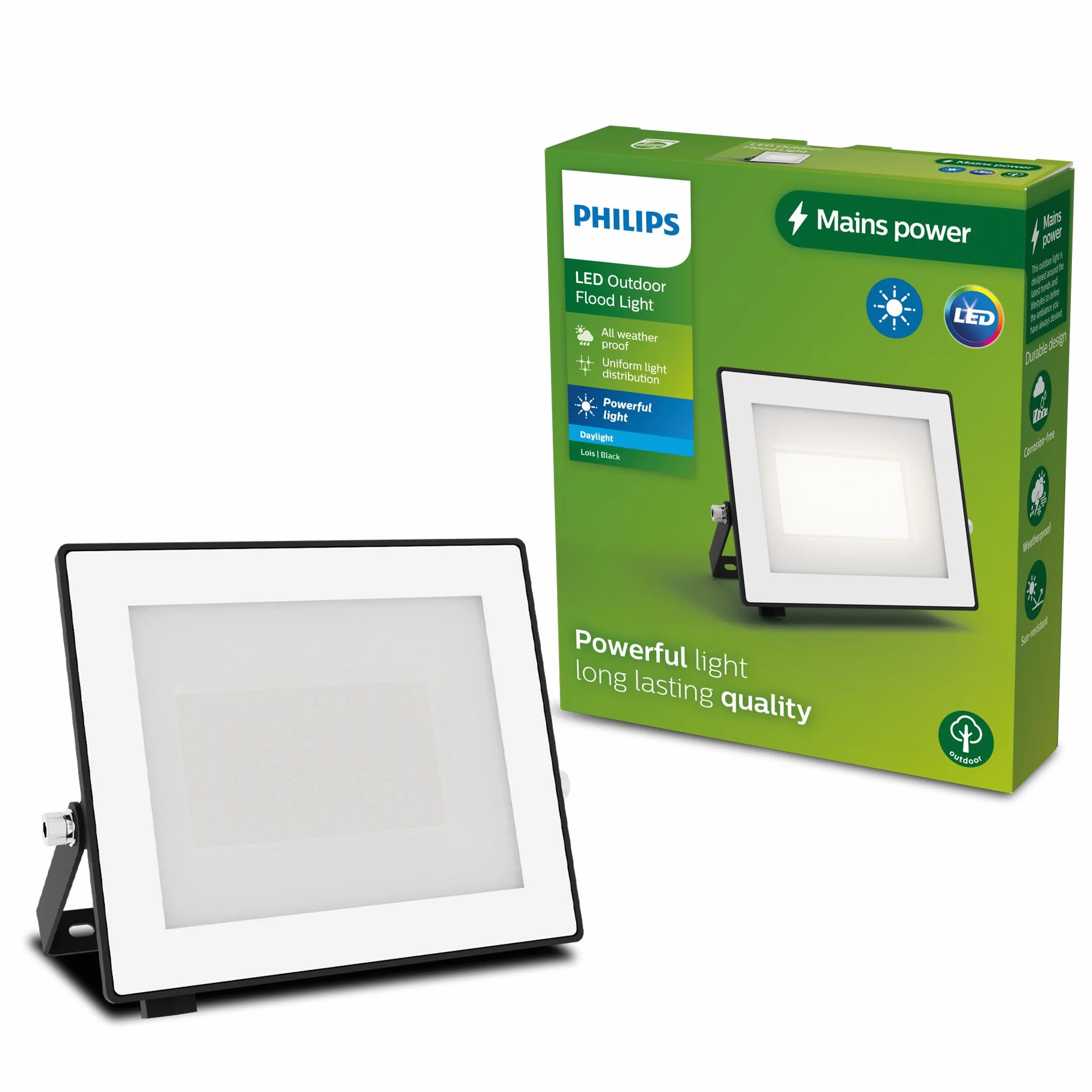 Philips Lois Zewnętrzna Lampa Floodlight, 30 W, 5000 K, Czarna