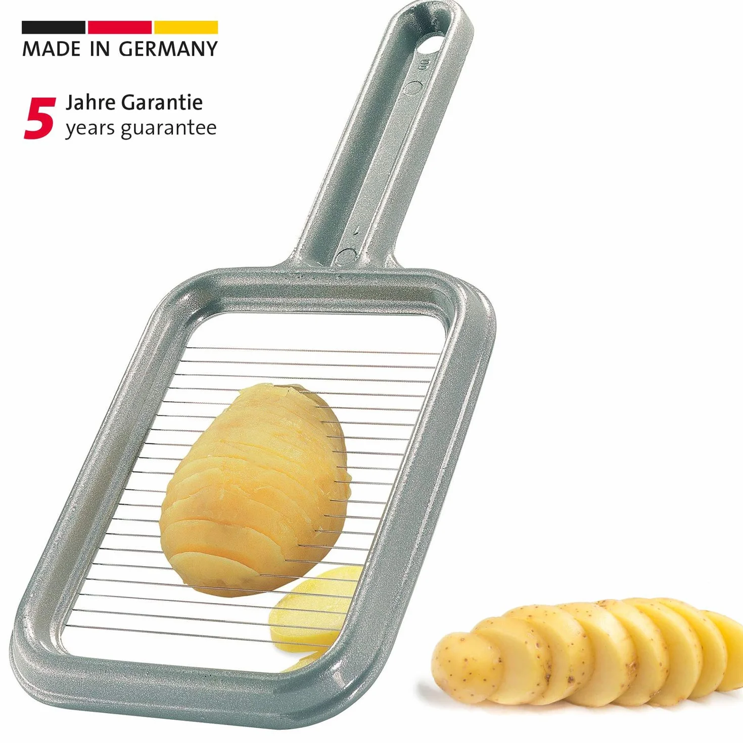 Westmark Krajalnica do ziemniaków/mozzarelli, Aluminium/Stal nierdzewna, Rondex, Srebrna, 60802260