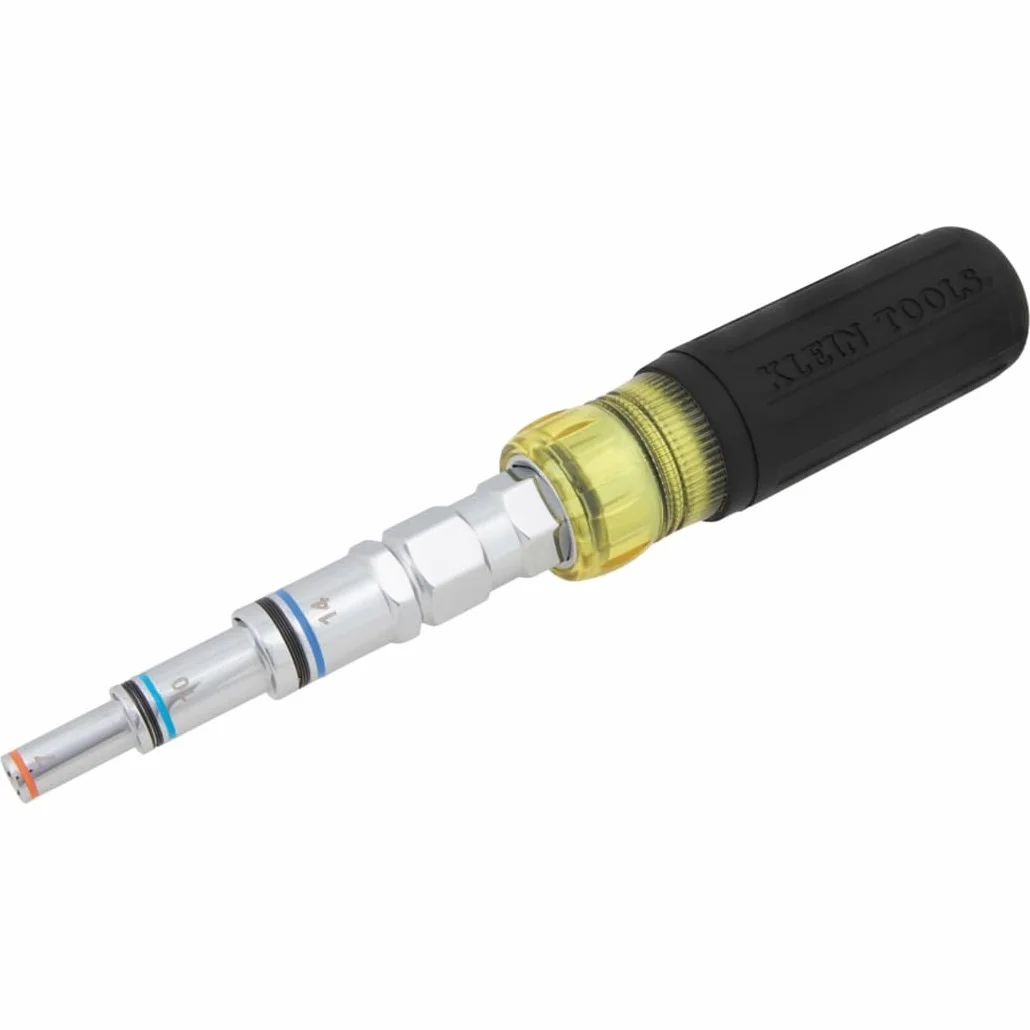Klein Tools 32809MAGM Narzędzie do wkręcania z wieloma nakrętkami 11 w 1, magnetyczny wkrętak przelotowy z metrycznymi nakrętkami sześciokątnymi o rozmiarach od 5 mm do 19 mm
