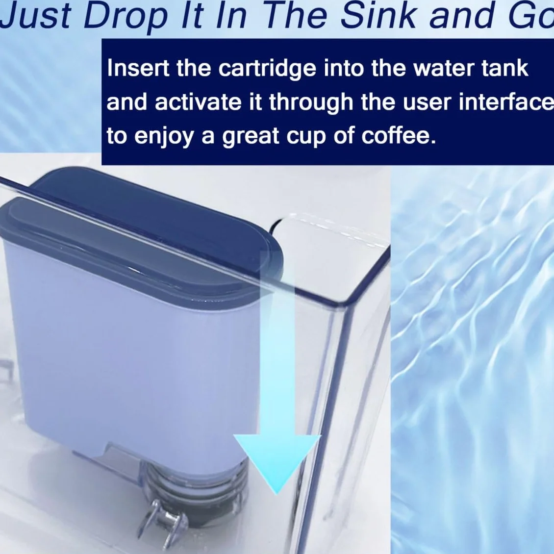 Philips AquaClean Filtr do Wody Latte Go CA6903/10 CA6903/22 CA6707/20 Kompatybilny (4 Sztuki)