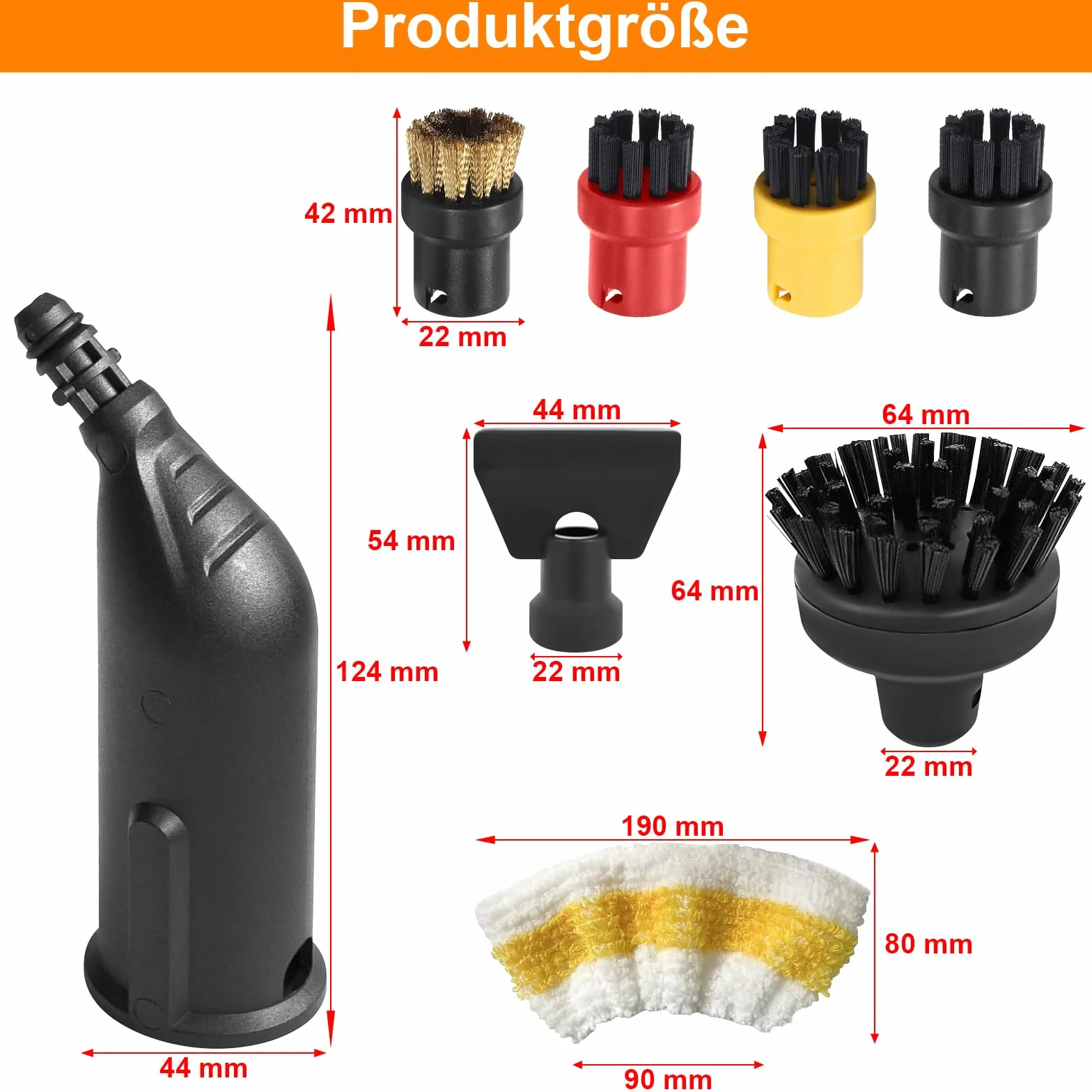 Zestaw 10 akcesoriów do czyszczenia parą Kärcher Easyfix SC1 SC2 SC3 SC4 SC5