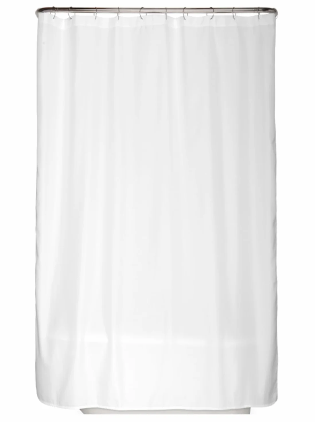 arteneur® - Zasłona prysznicowa biała - antypleśniowa zasłona prysznicowa 120 x 200 cm, z recyklingu ze standardem Öko-Tex 100, obciążone obszycie, nieprzejrzysta, wodoszczelna, nadaje się do prania,
