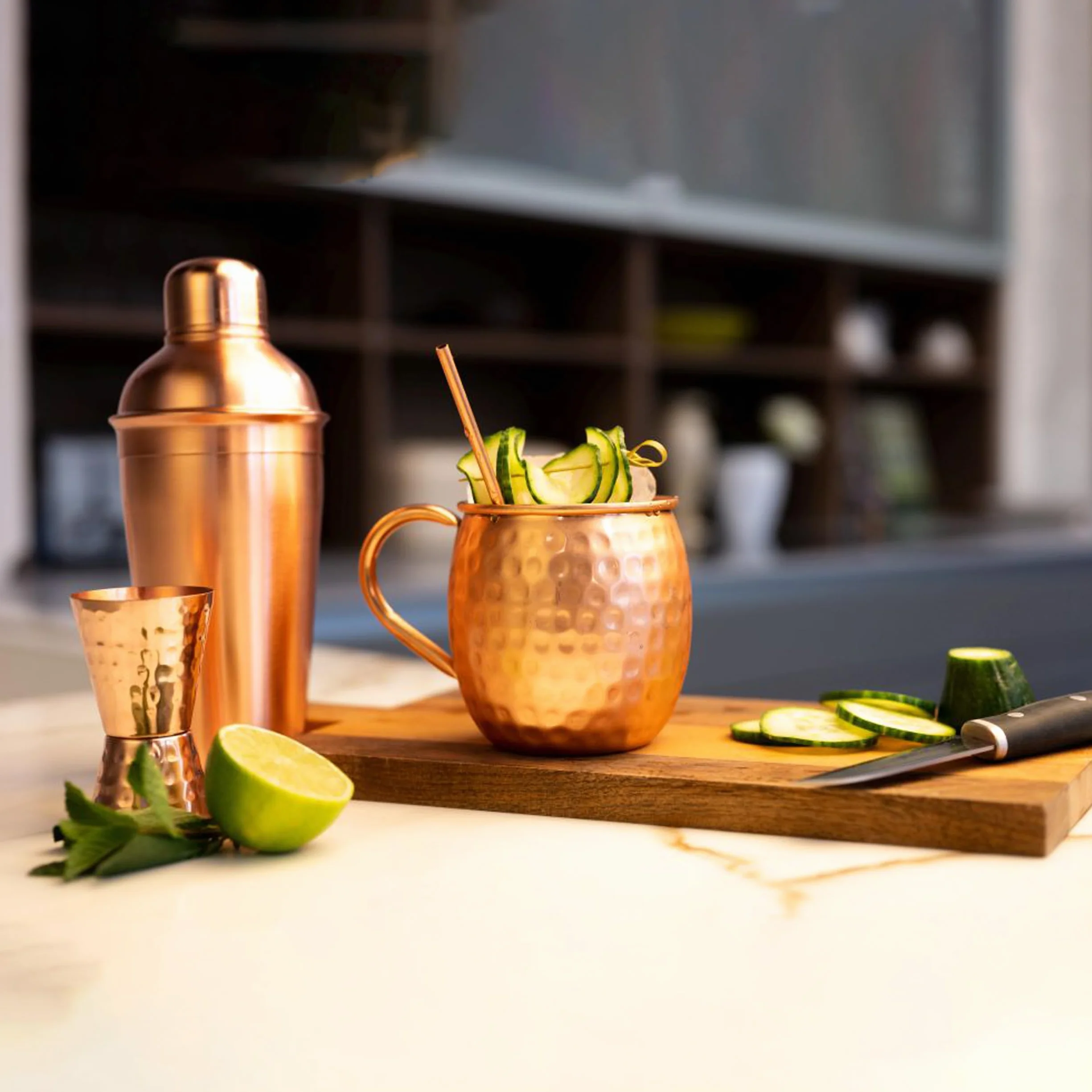 NKlaus 140 g kubek miedziany czysta miedź 100% Ayuverda kubek miedziany owalny Moscow Mule 500 ml 11261