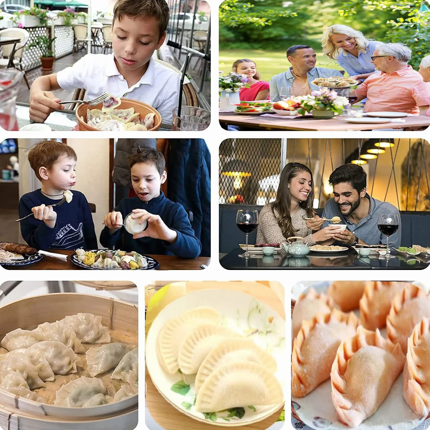 Mold dla pierożków,7 Sztuk pierożki Maker ze stali nierdzewnej zestaw,Formy do pierogów,Narzędzie Akcesoria do pierożków
