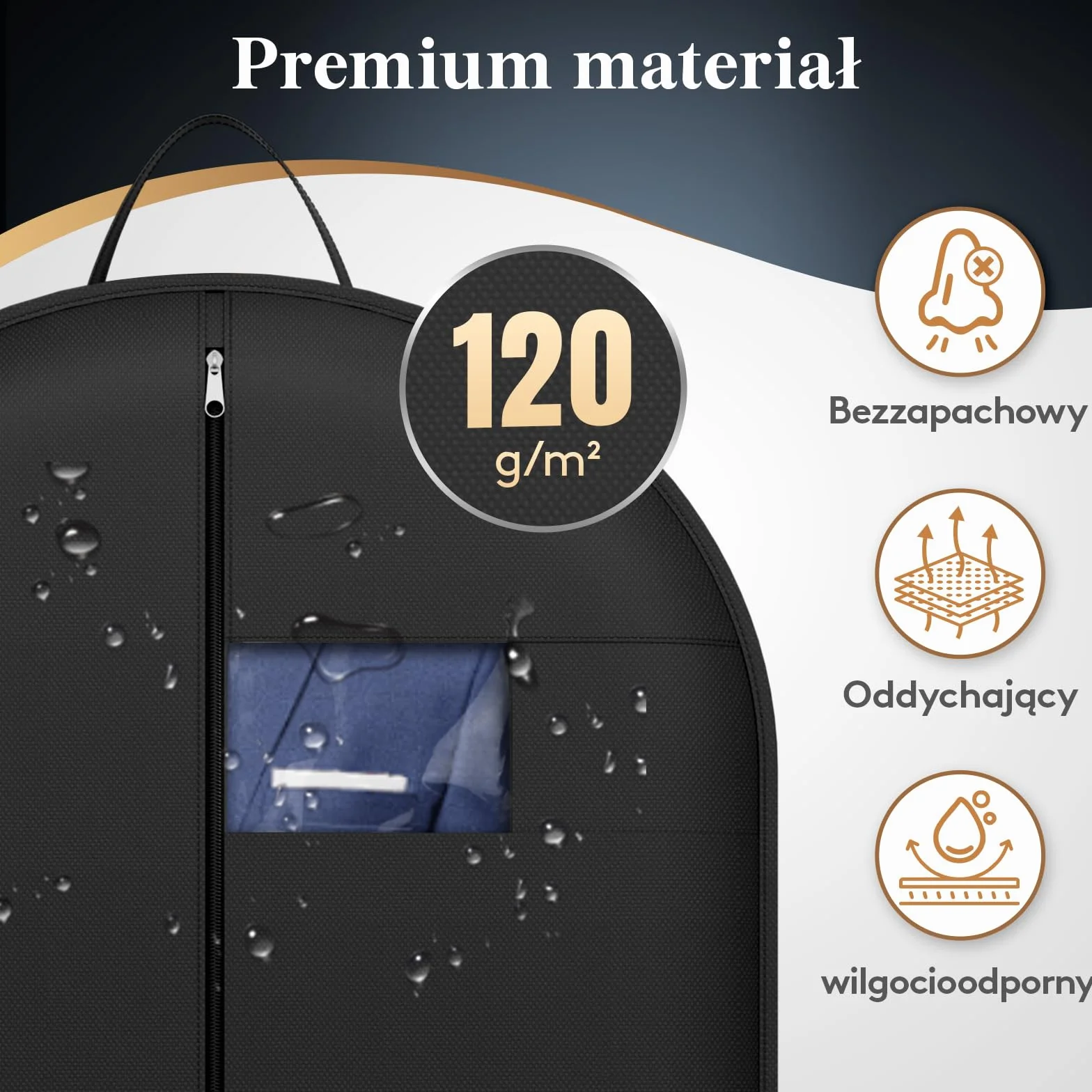Lifewit Pokrowiec na Ubrania z 1 Workiem na Buty, Trwały Wodoodporny Pokrowiec Wiszący, Składane Etui do Przechowywania Odzieży do Szafy i Podróży, 100 x 60 cm, Zestaw 3 Sztuk