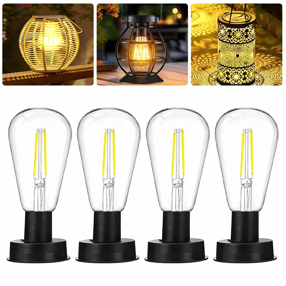 żarówki solarne do użytku na zewnątrz, 4 sztuki, 7 cm, lampy ogrodowe, części zamienne, z jasną żarówką LED, moduł solarny do lamp ogrodowych, latarni solarnych DIY