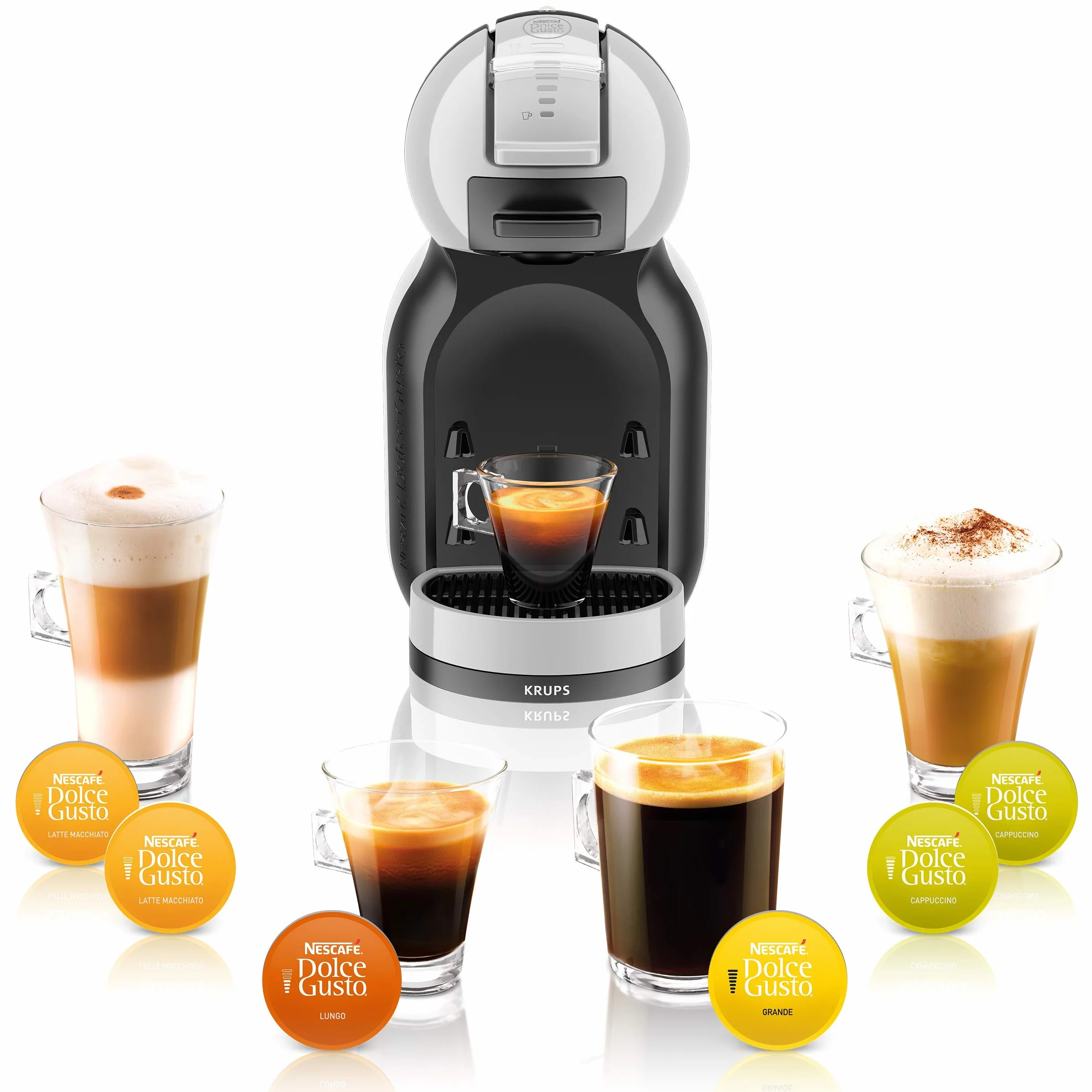 Krups Nescafé Dolce Gusto Mini Me KP123BK ekspres do kawy i innych napojów, automatyczny, szary/czarny
