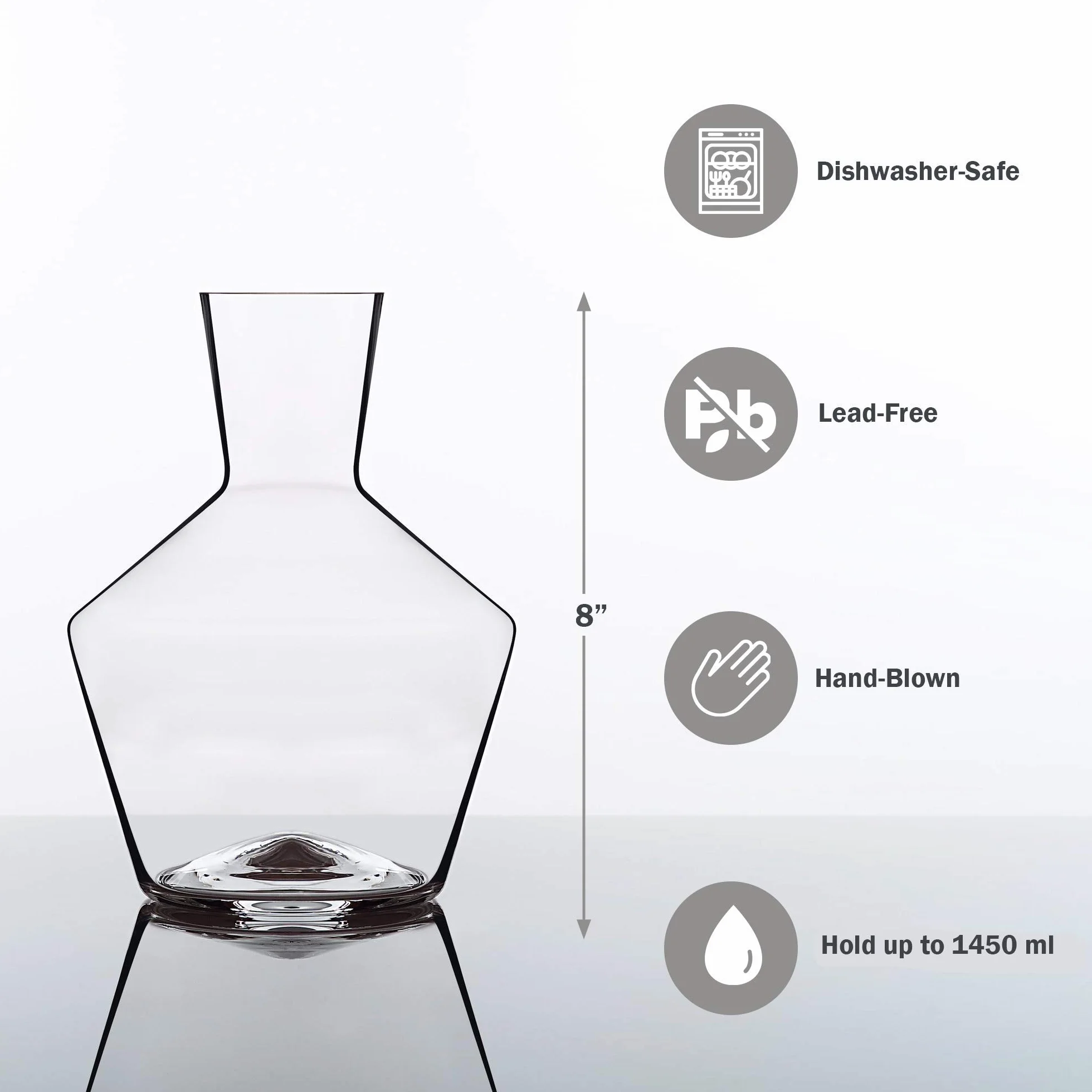 Zalto Axium ręcznie dmuchana austriacka kryształowa karafka do wina, elegancki napowietrzacz do wina czerwonego i białego, zatwierdzony przez sommeliera, 1450 ml