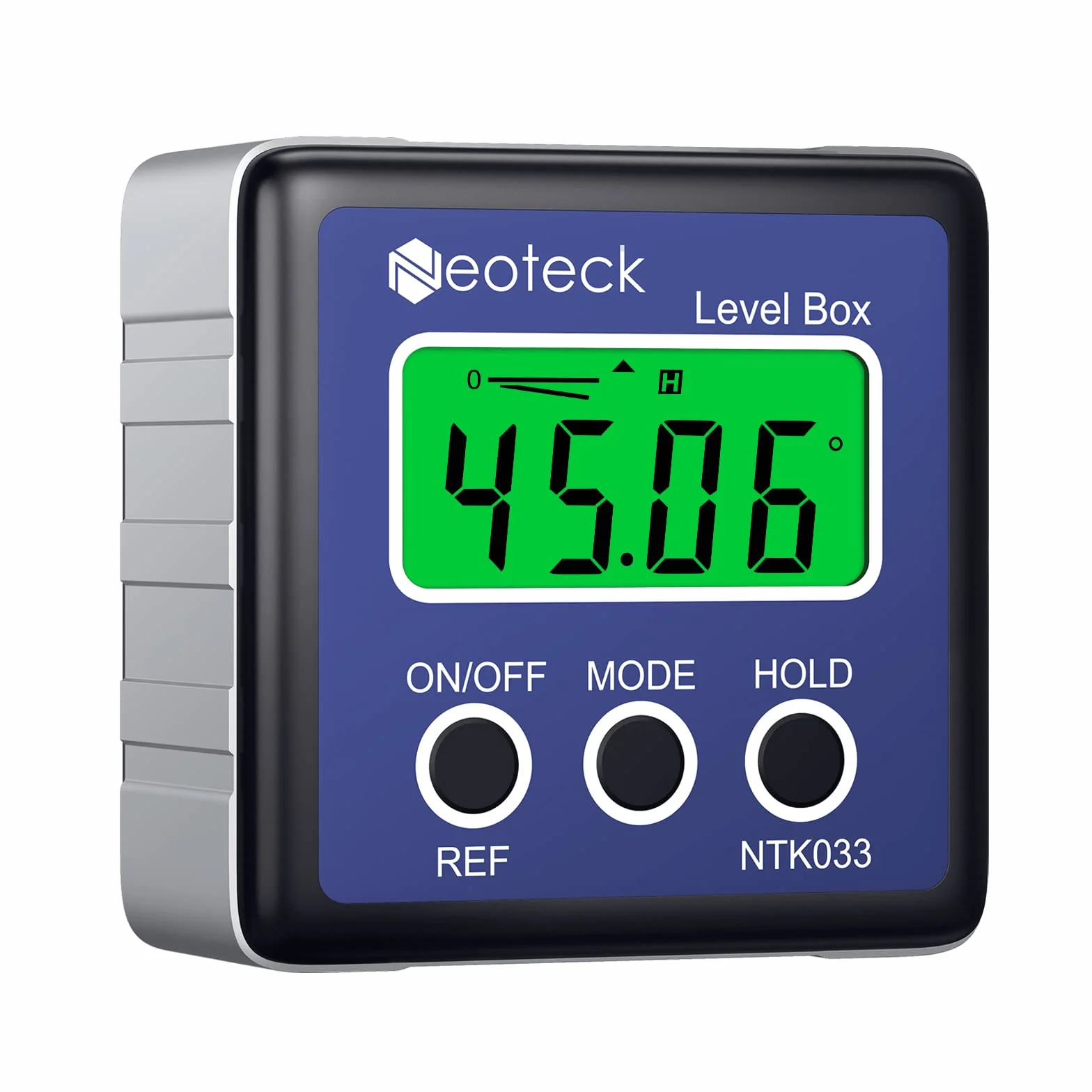 Neoteck Cyfrowy kątomierz, wodoodporny, z wyświetlaczem LCD, miernik, do mierzenia kątów, ukośnicy, samochodów itp., czerwony, niebieski