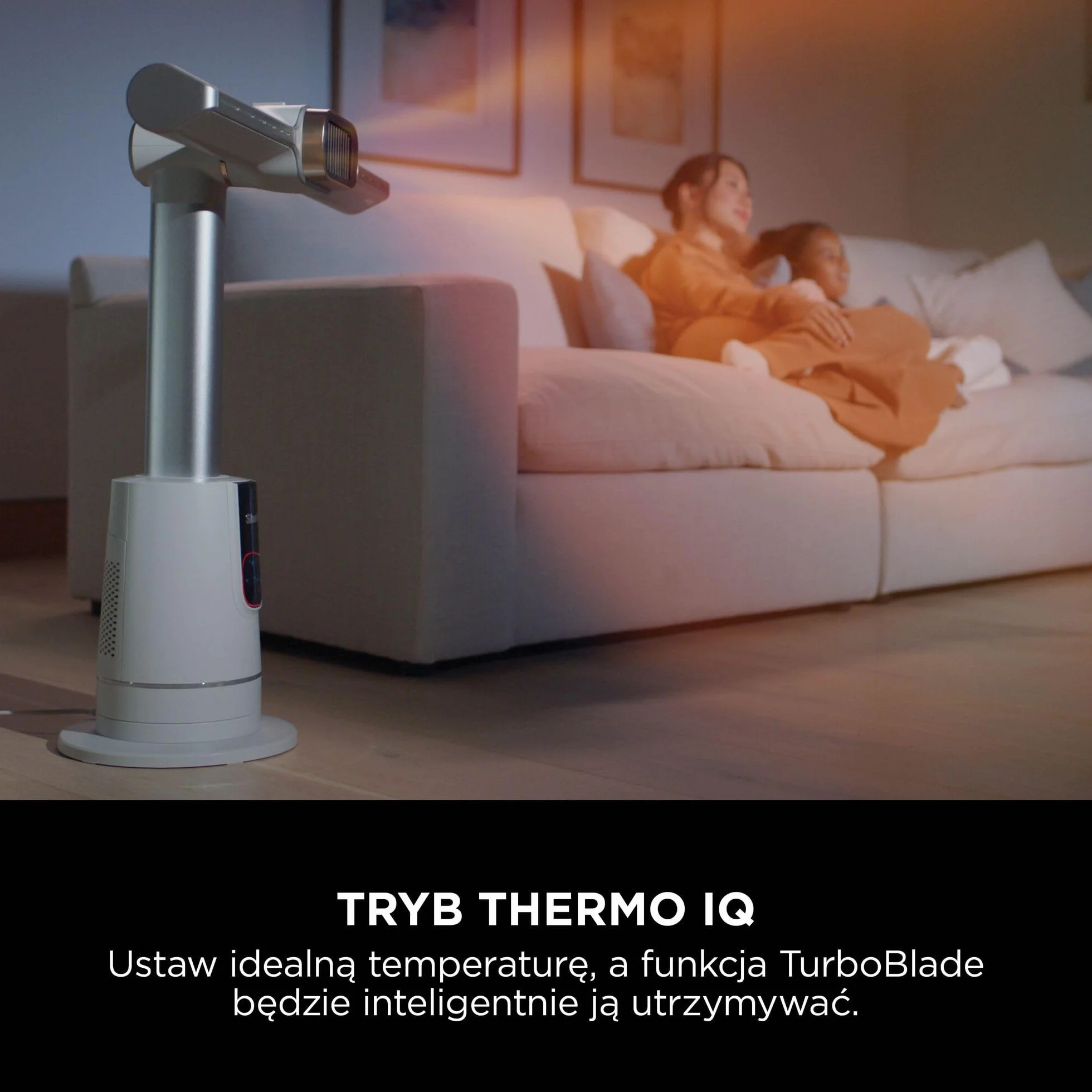 Shark TurboBlade Cool + termowentylator, podwójny wentylator i nagrzewnica, z pilotem zdalnego sterowania, perłowy, TH200EUWH