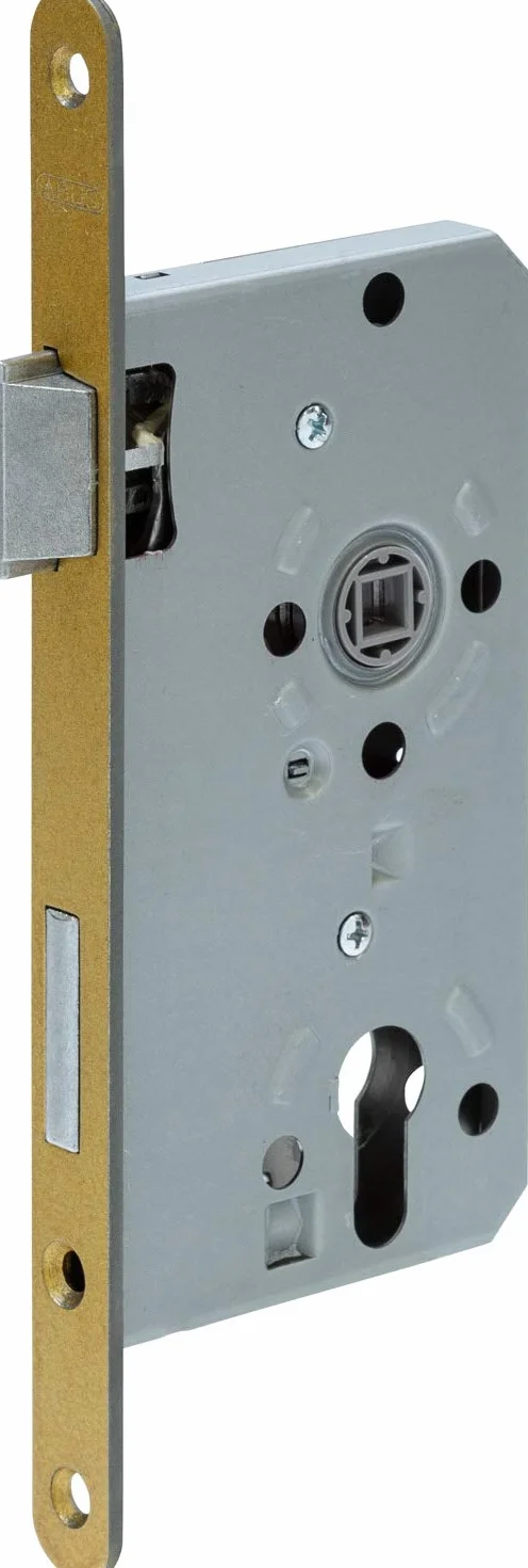 ABUS - Zamek wpuszczany do drzwi wykończeniowych do mieszkania ES PZ2 L G 55 72 18-61699, złoty