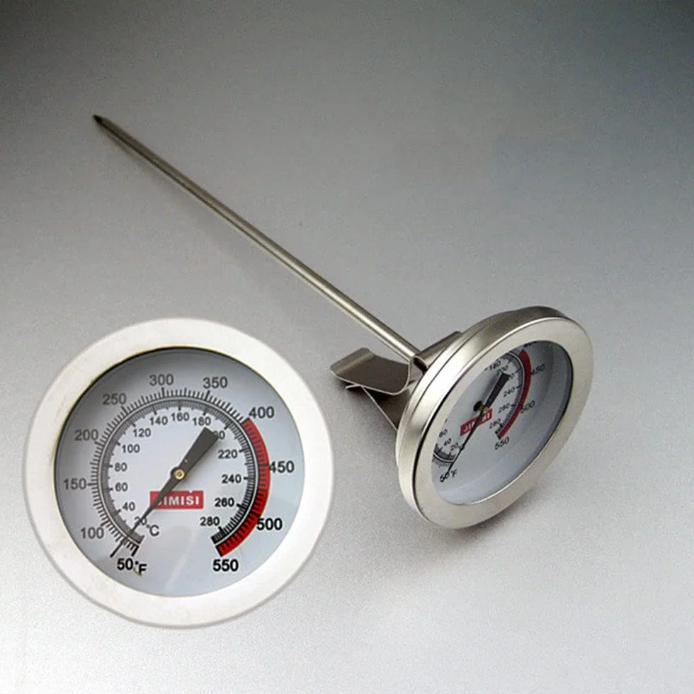 długa sonda olej do smażenia ze stali nierdzewnej frytki smażony termometr do grilla temperatura oleju termometr do grilla