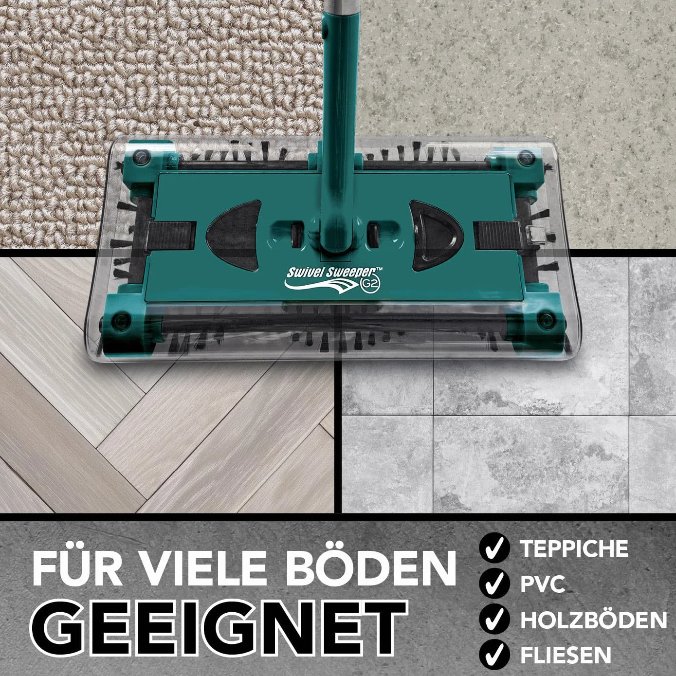 Swivel Sweeper akumulatorowa miotła bezprzewodowa mop podłogowy z przegubem zginanym obrotem 360°