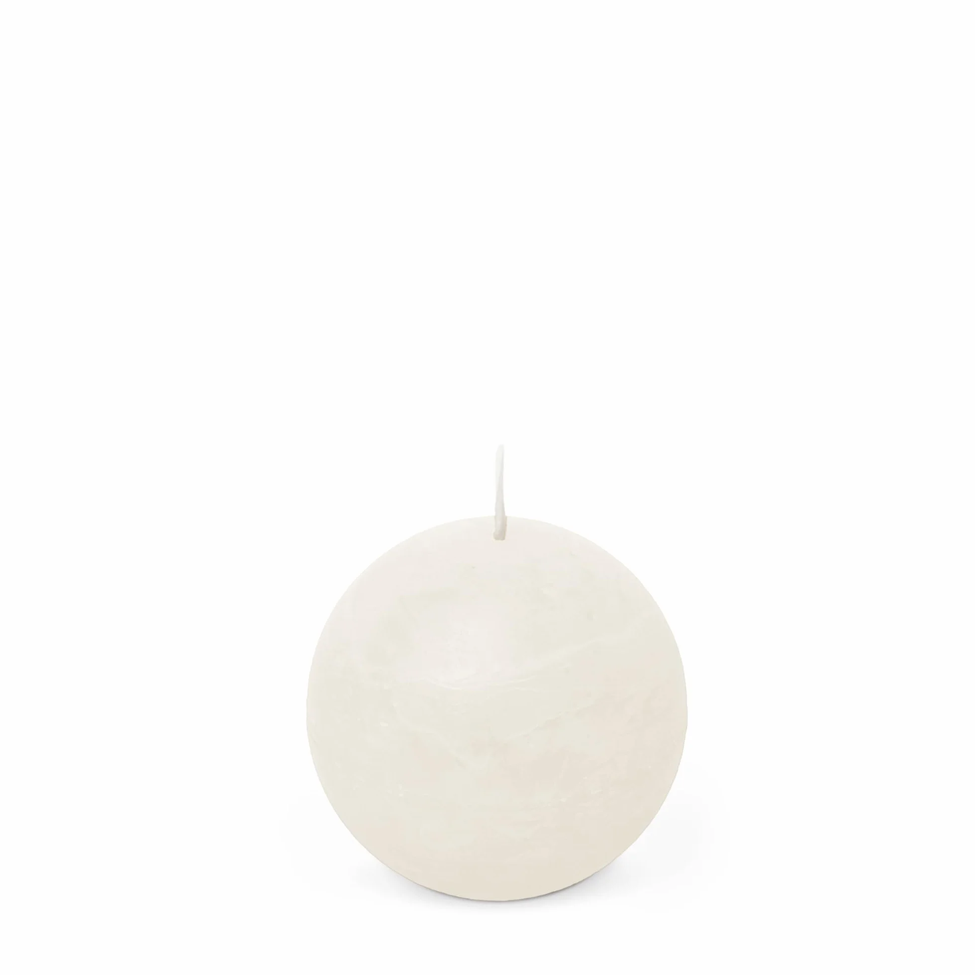 Spaas Rustic Unscented Ball Candles 80mm 24 Hours White